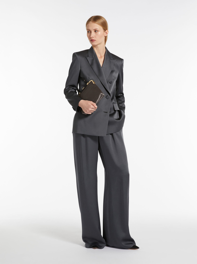 Max Mara TEIERA Double-breasted envers satin blazer outlook