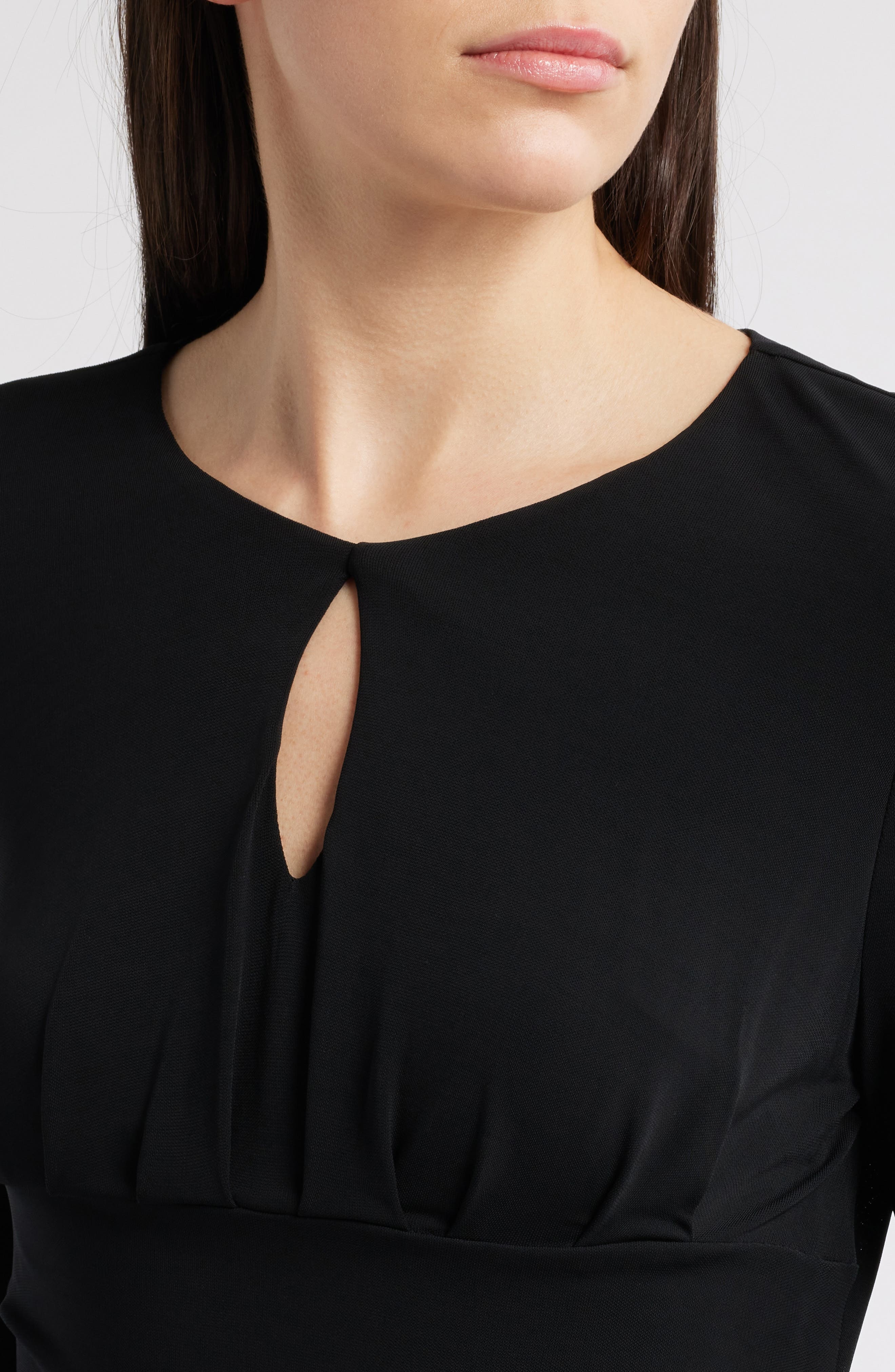 BOSS Eden Long Sleeve Body-Con Midi Dress in Black at Nordstrom - 4