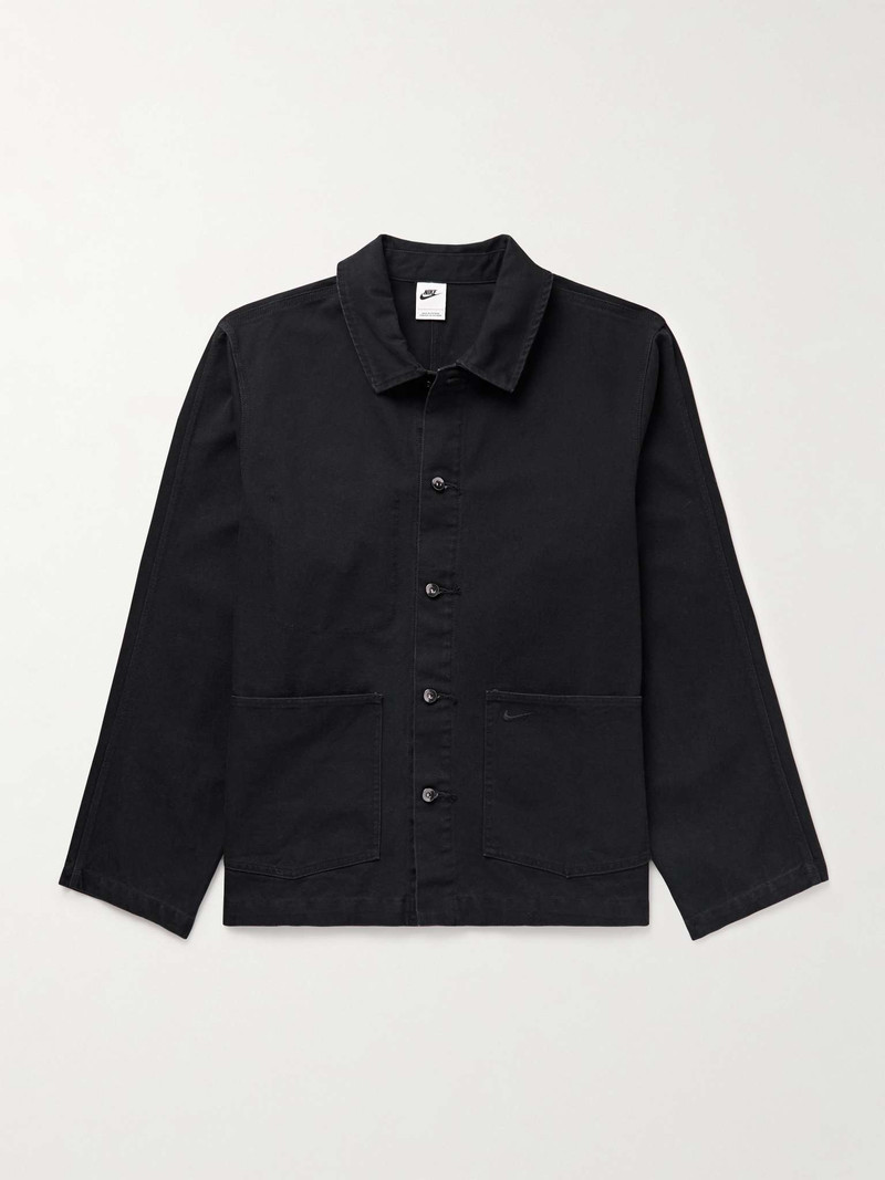 Life Logo-Embroidered Cotton-Canvas Chore Jacket 1