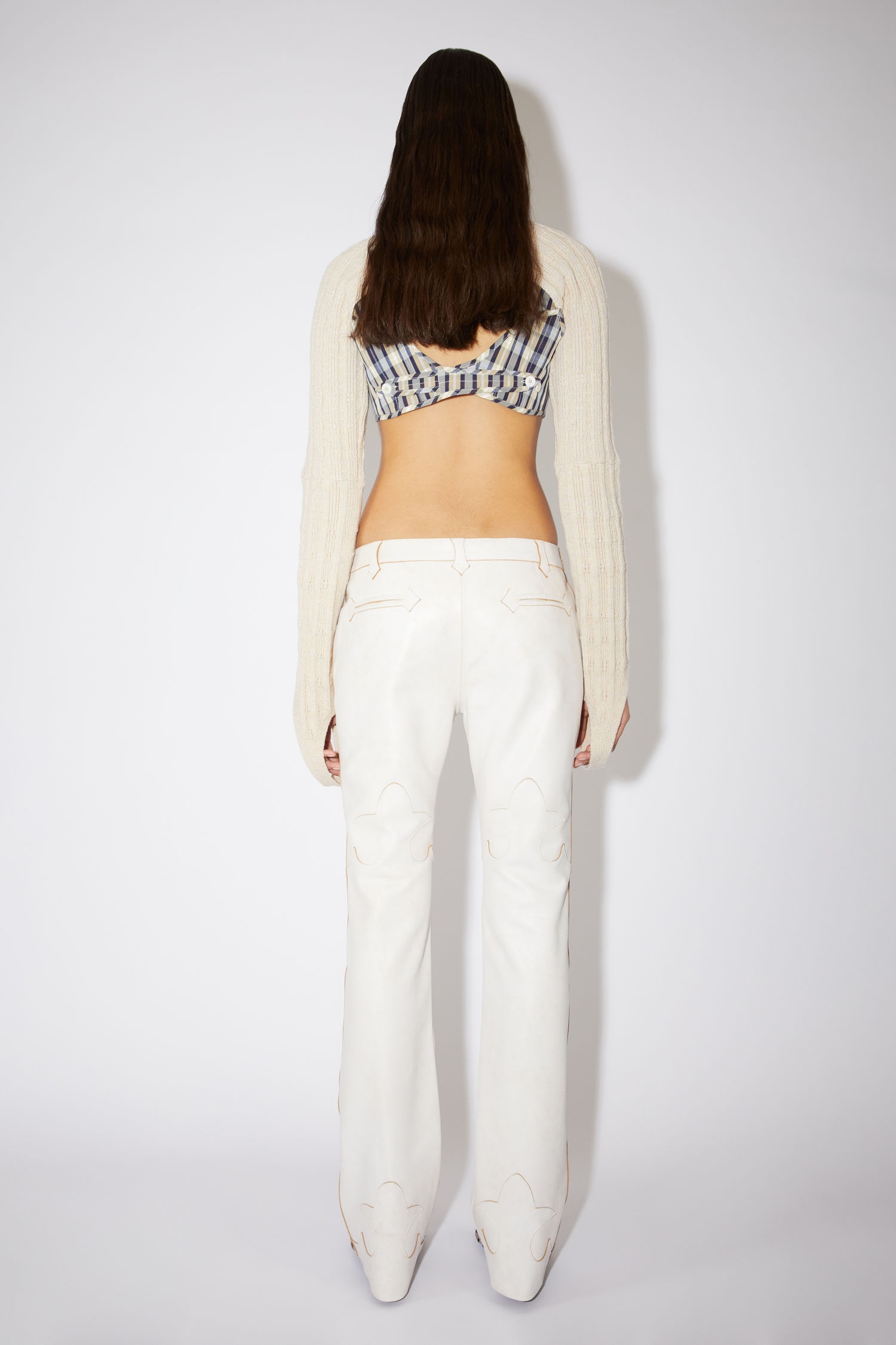 Leather trousers - White/beige - 3