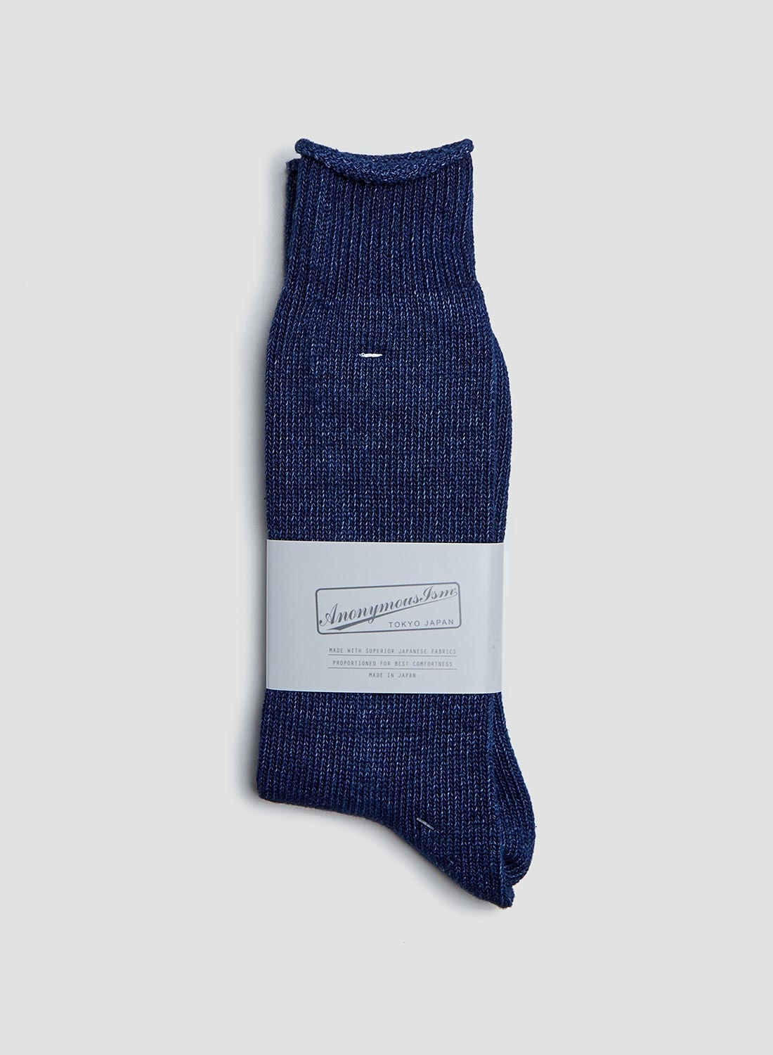Anonymous Ism Indigo Crew Sock in Navy - 1