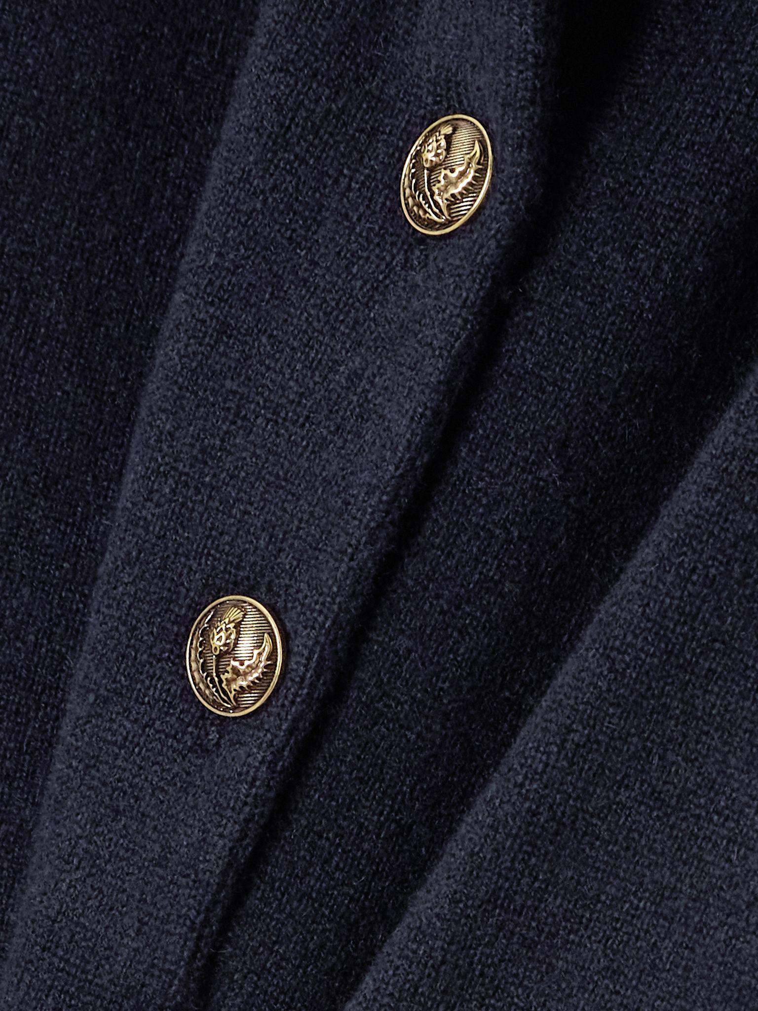 Cashmere polo sweater Navy - 4