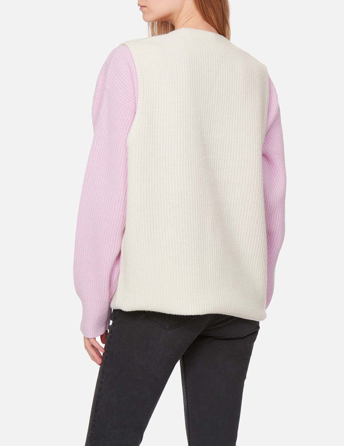 Logo Embroidered 2-in-1 Knitted Cardigan - 4