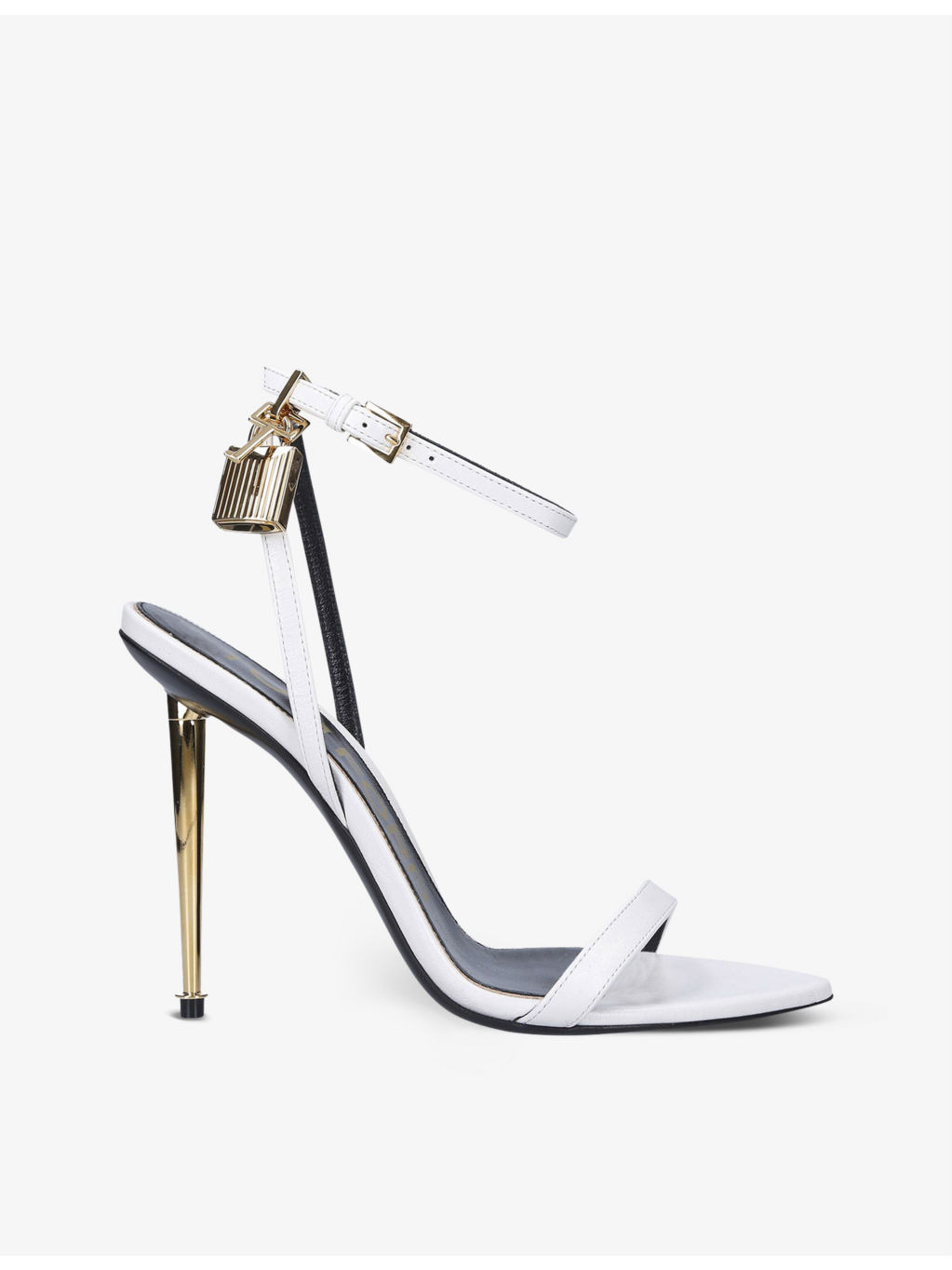 Padlock leather heeled sandals - 1