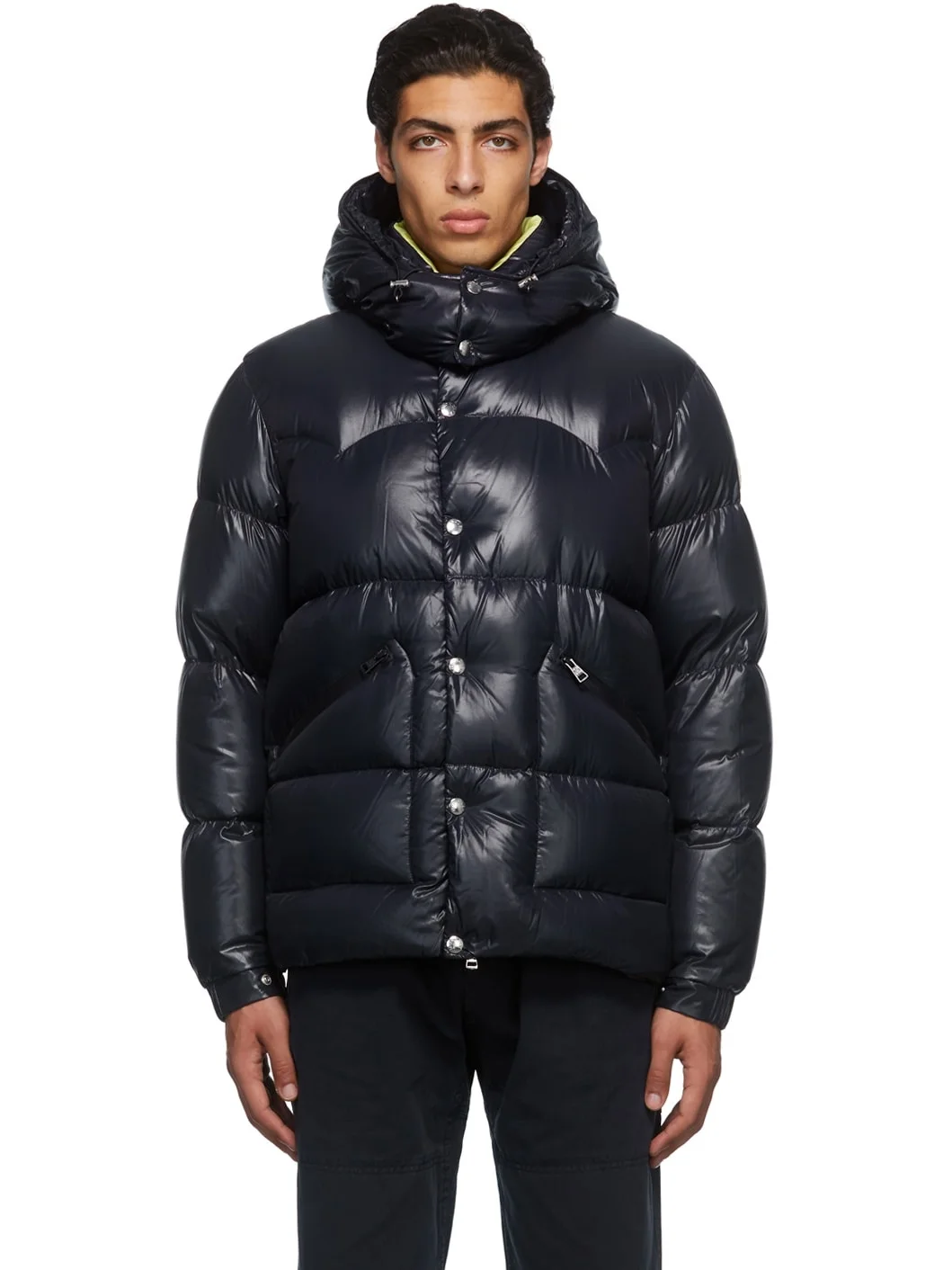 Navy Logo Down Jacket - 1