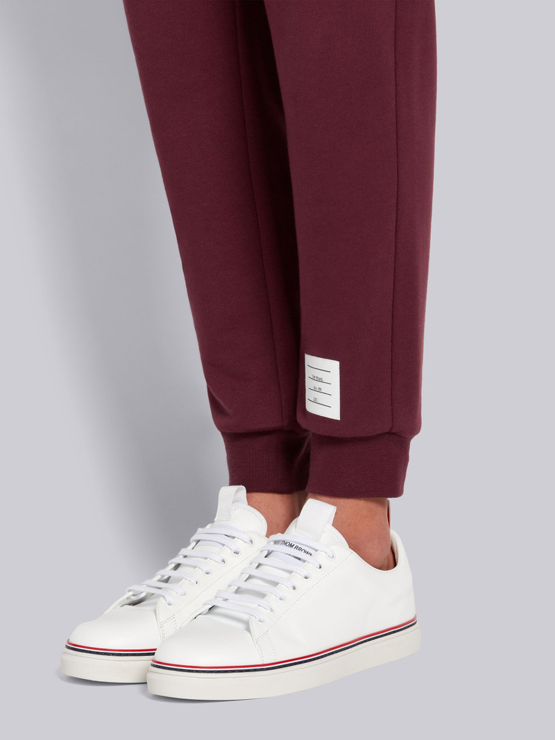 Dark Red Loopback Terry Mending Stitch Sweatpants 6