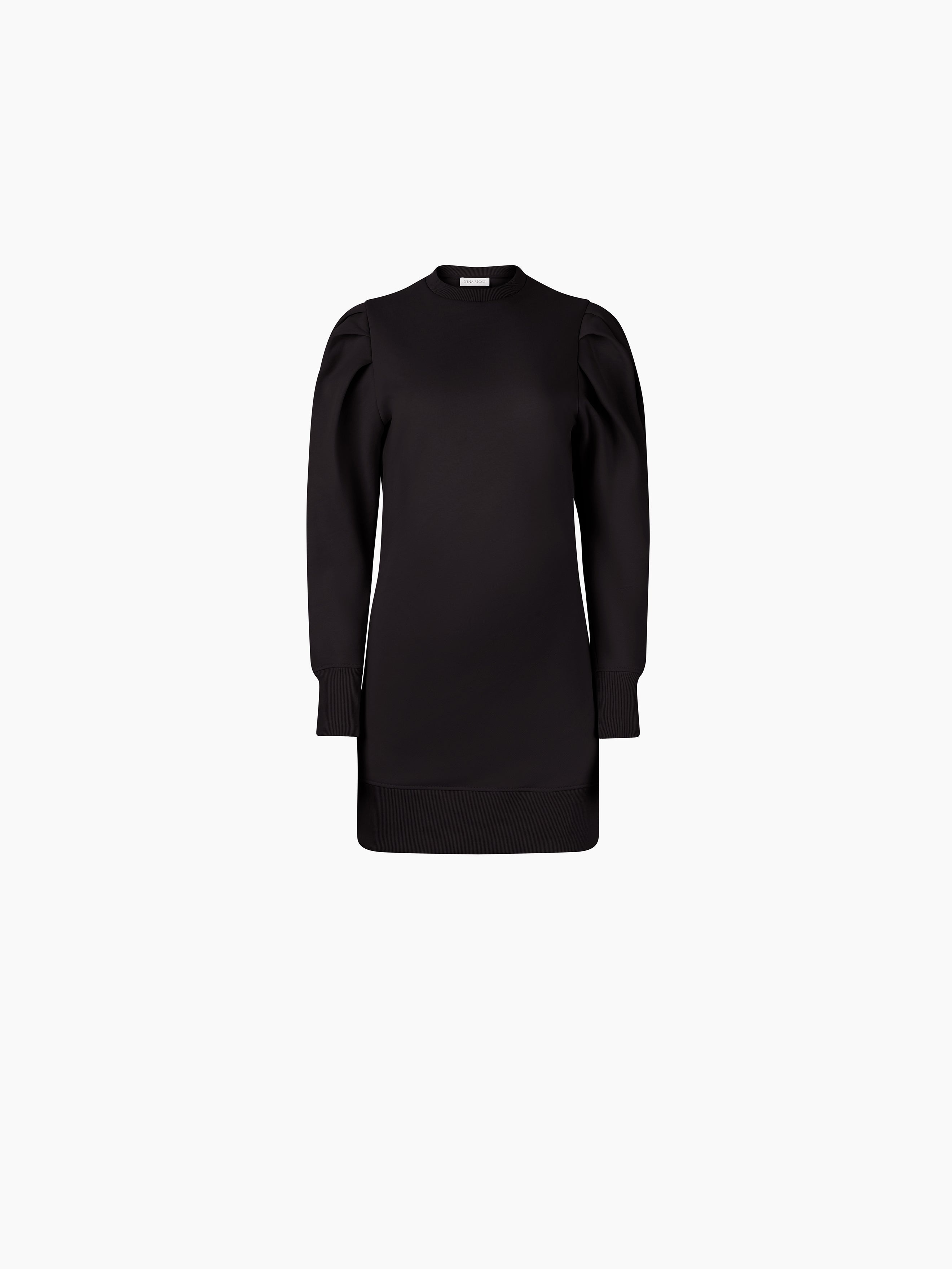SWEATER DRESS WITH RUCHED SLEEVES - 5