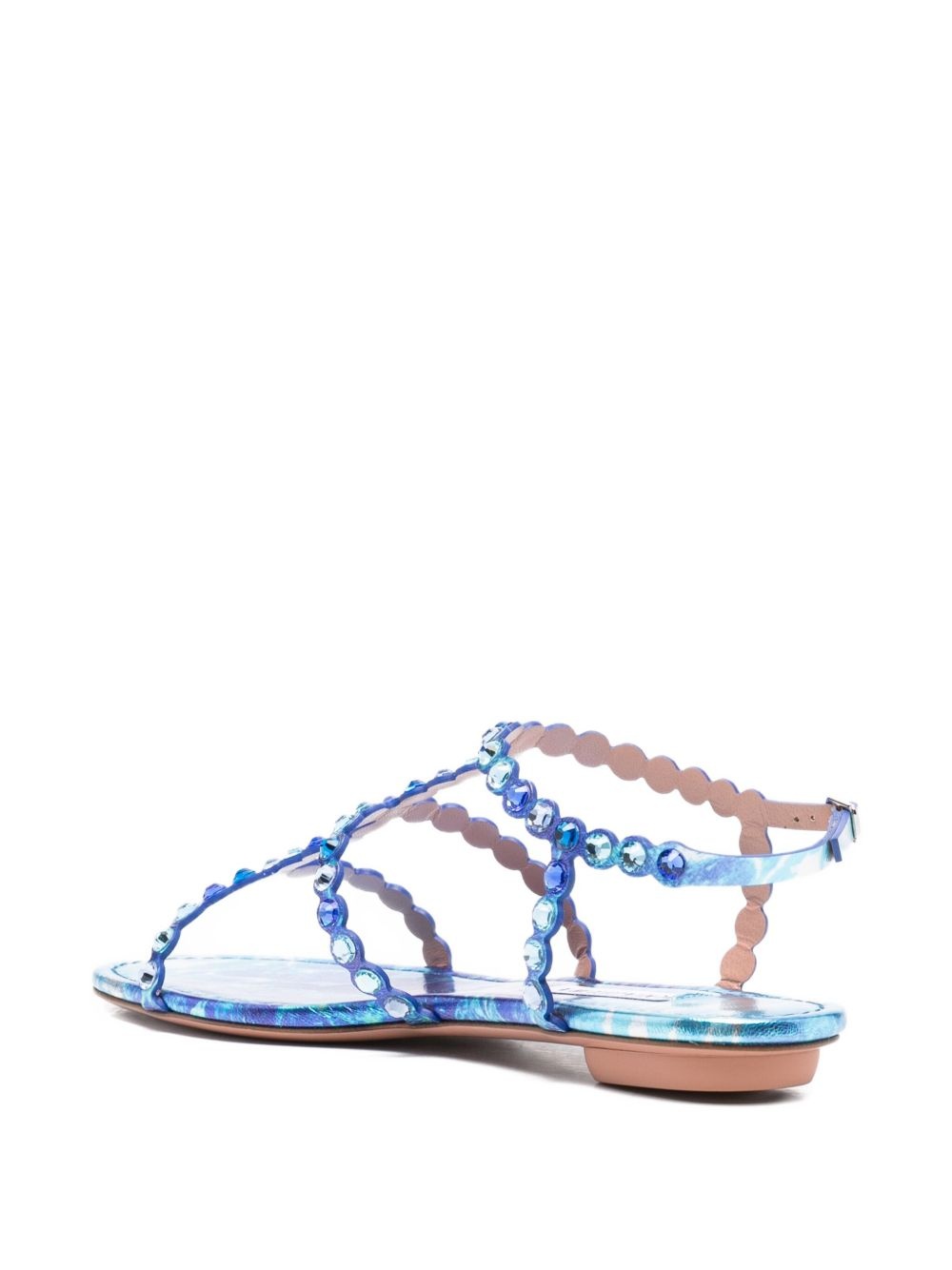 Tequila crystal-embellished leather sandals - 3