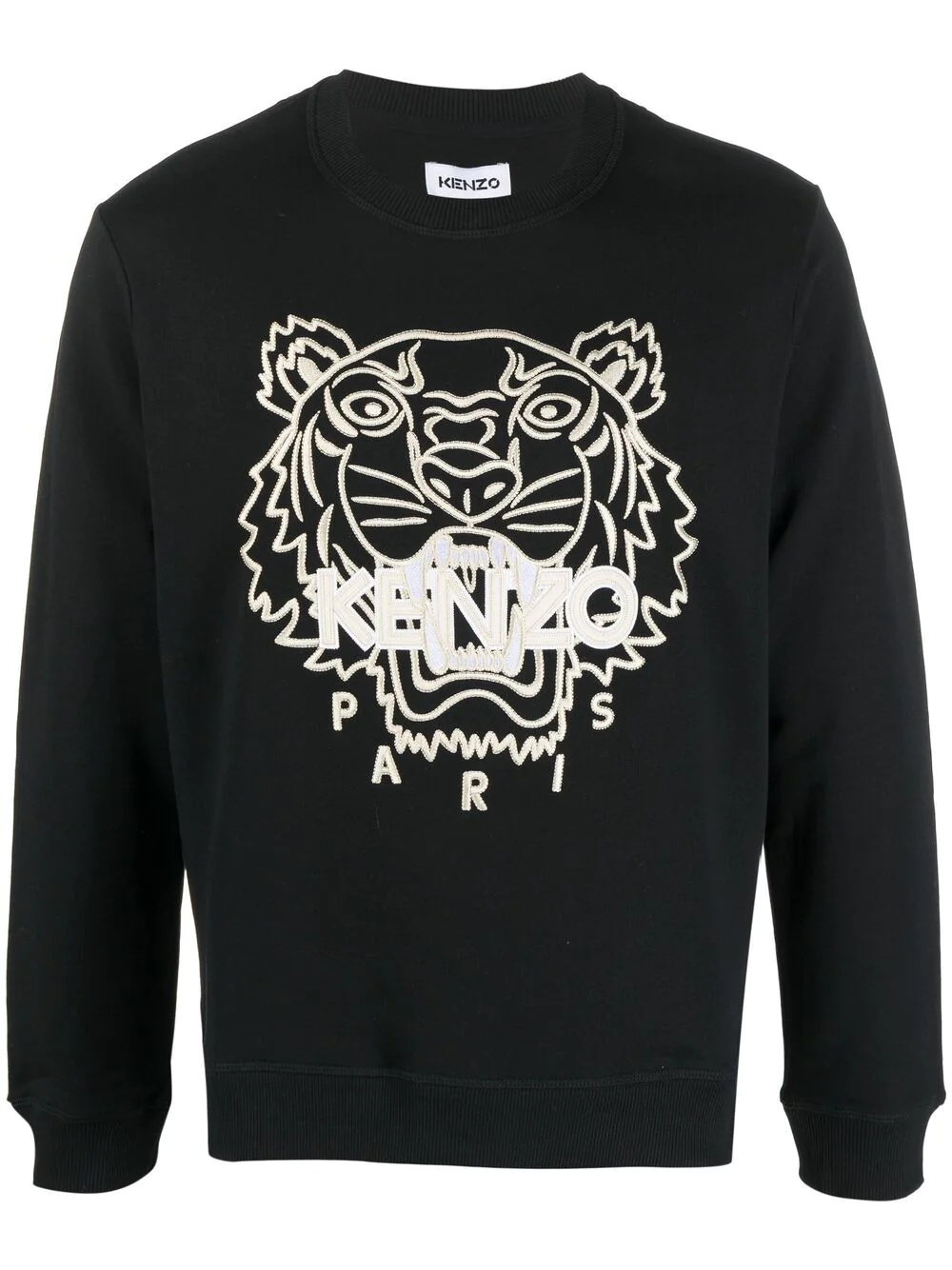 embroidered-tiger sweatshirt - 1