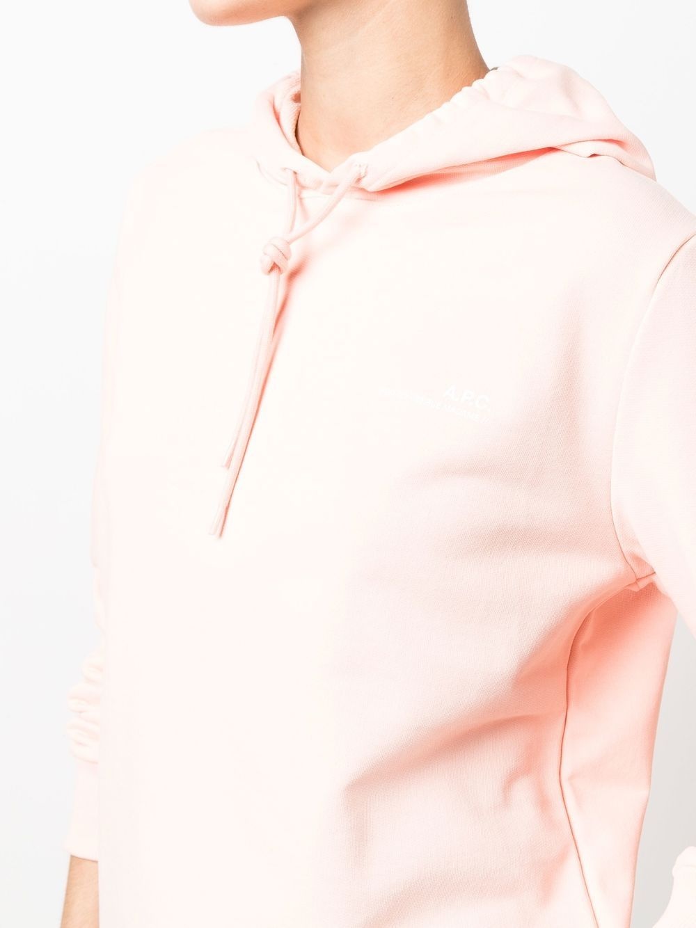 embroidered drawstring hoodie - 5