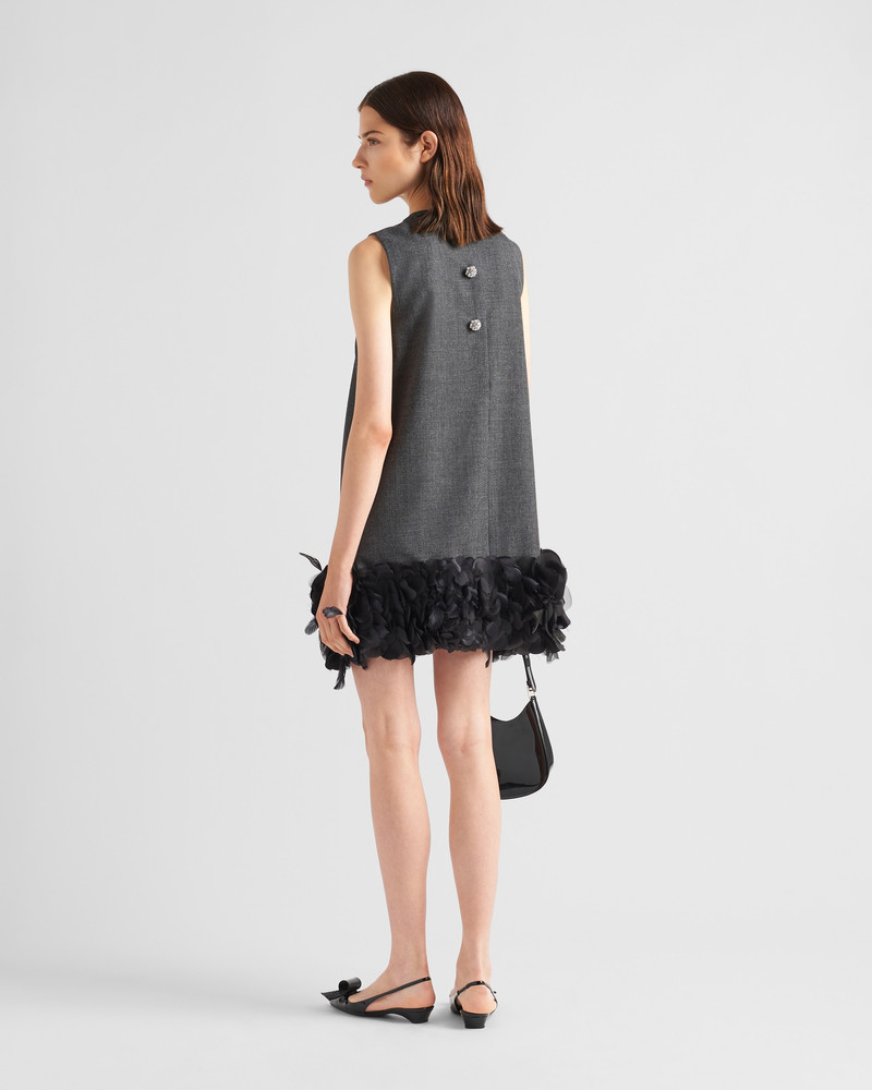 Embroidered wool mini-dress 5