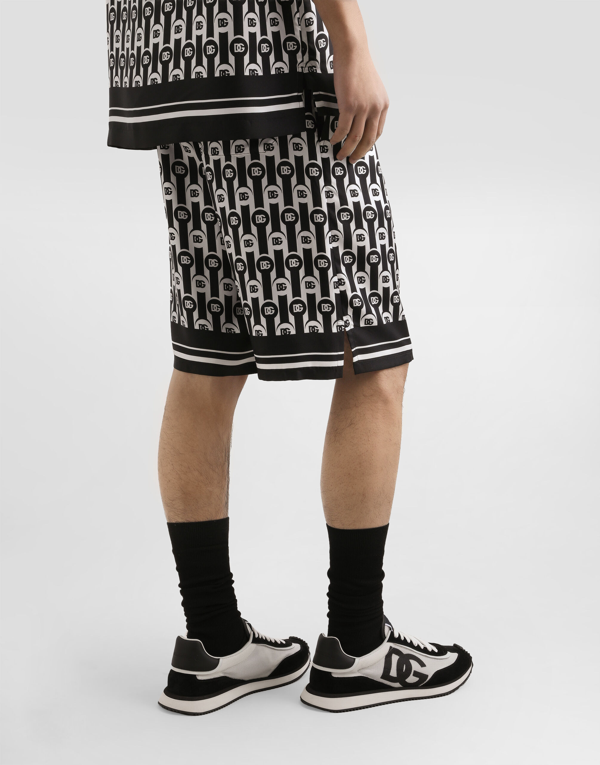 Silk twill bermuda shorts - 5
