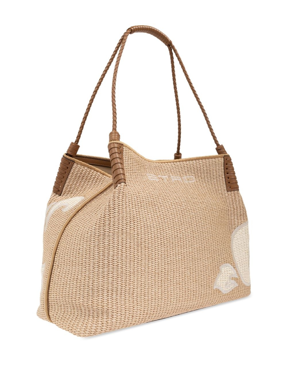 logo embroidered tote bag - 4