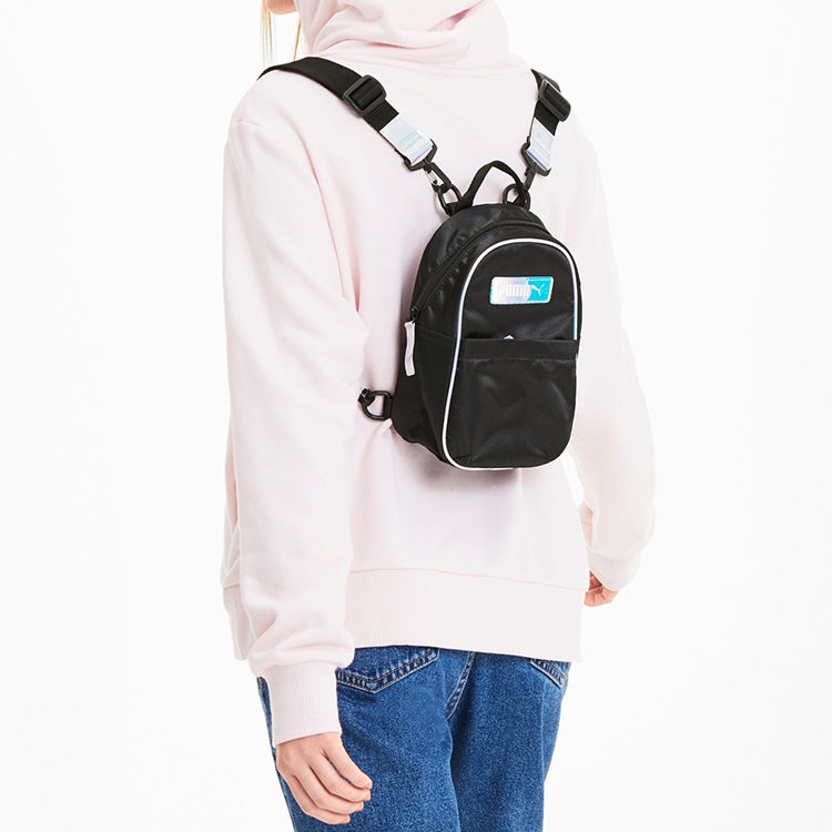 (WMNS) PUMA Prime Time Mini Backpack 'Black Blue' 076984-01 - 4