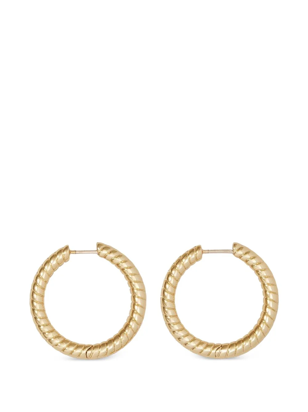Madison rope-detail huggie earrings - 1