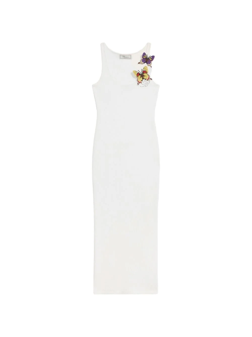 butterfly-appliqué midi dress - 1