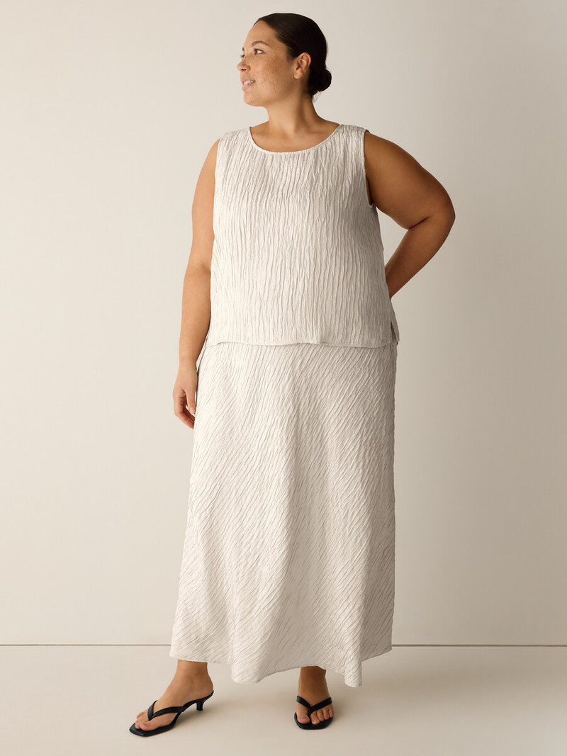 Textured Silk Jacquard Bias Skirt 6