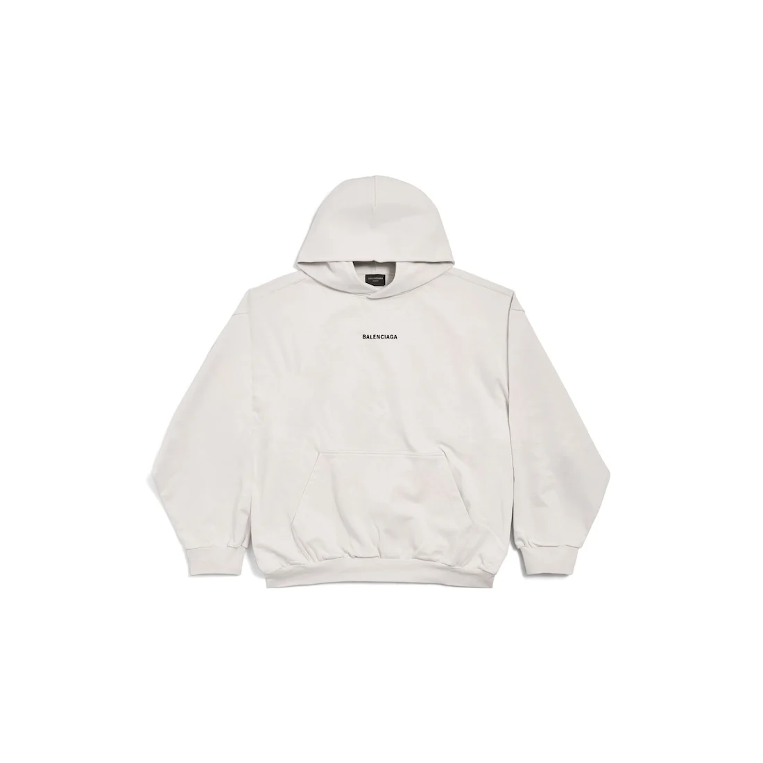 New Balenciaga Back Hoodie Medium Fit in Off White - 1