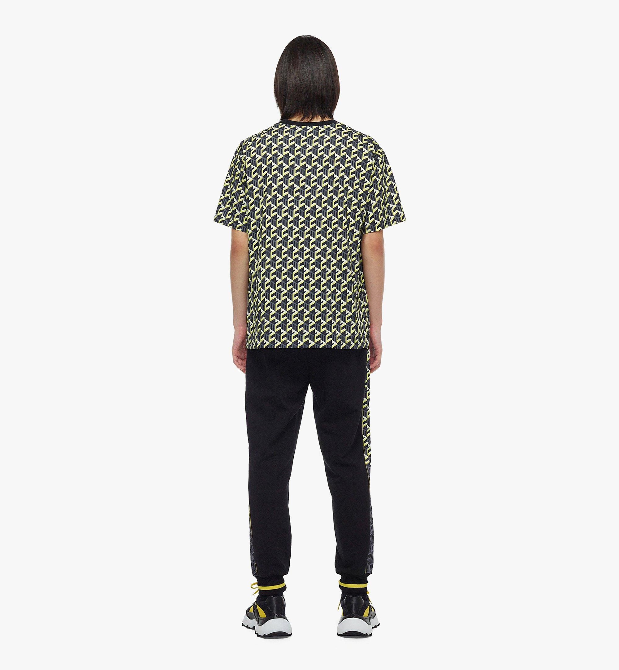 Men’s Cubic Monogram Print T-Shirt in Organic Cotton - 4