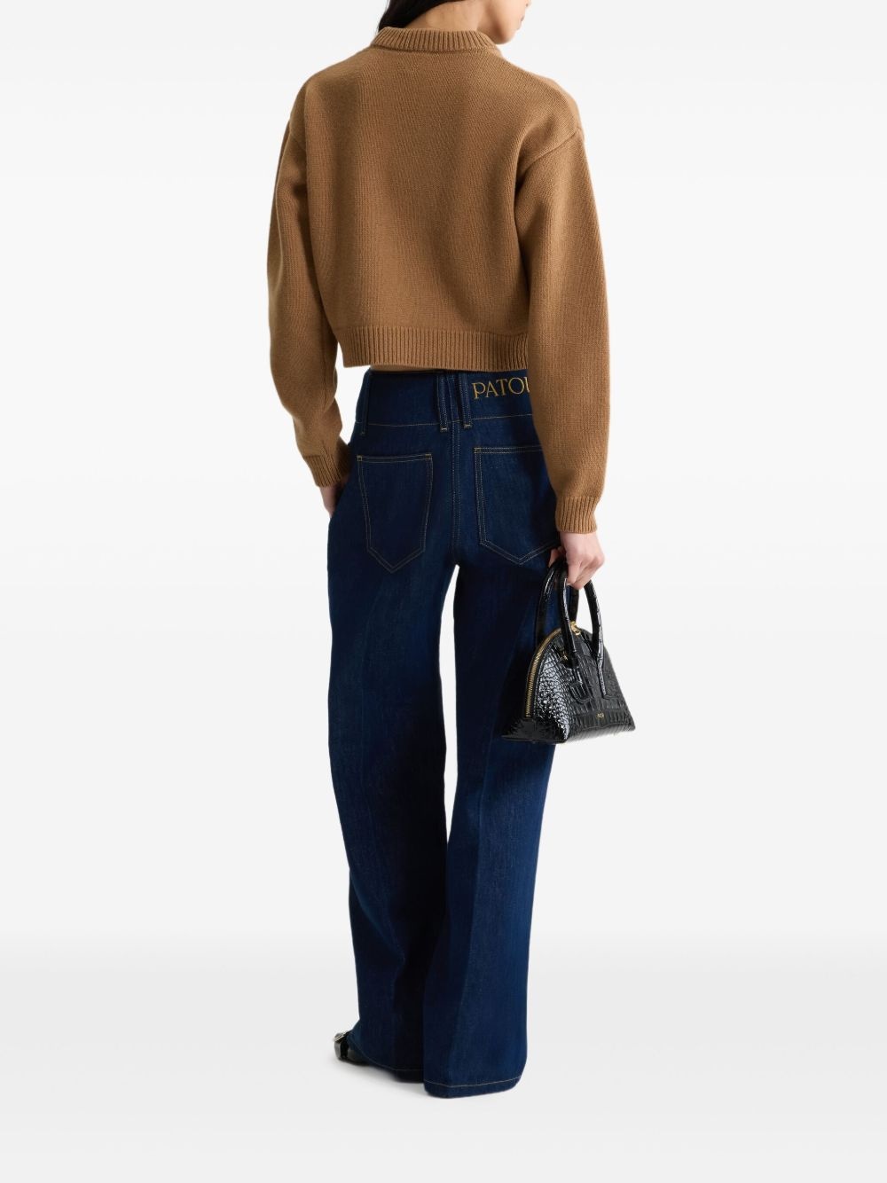 intarsia-logo jumper - 3