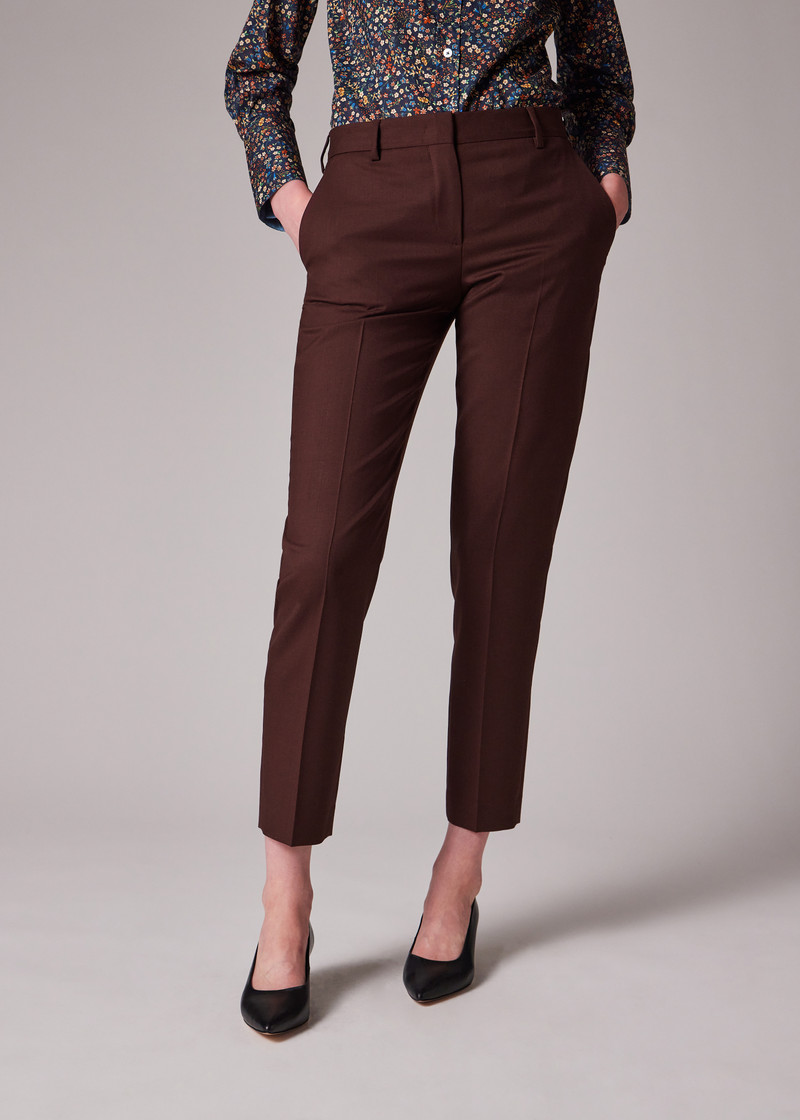 Women's A Suit To Travel In - Burgundy Wool Suit 12