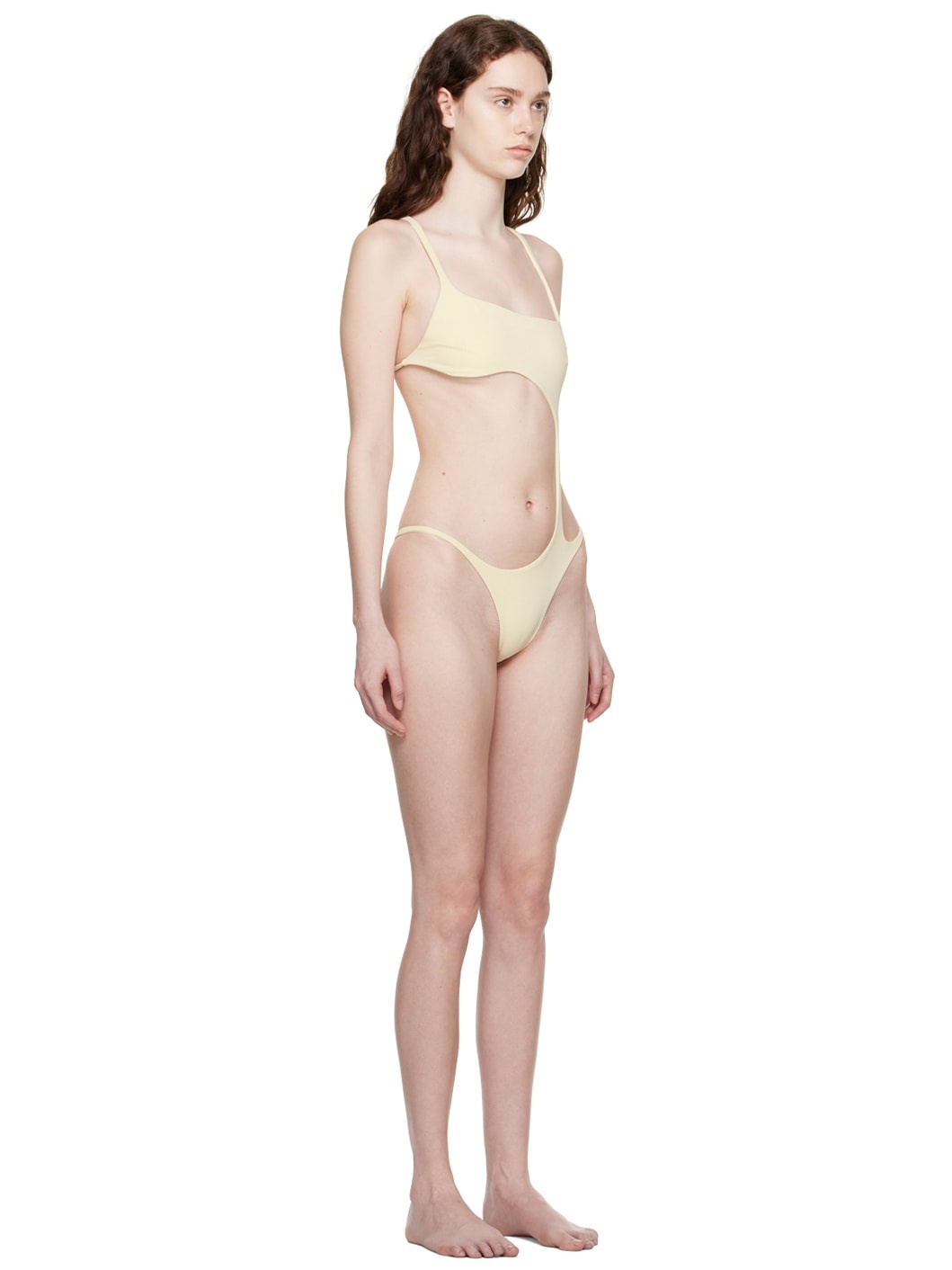 Beige Stingray One-Piece Swimsuit - 2
