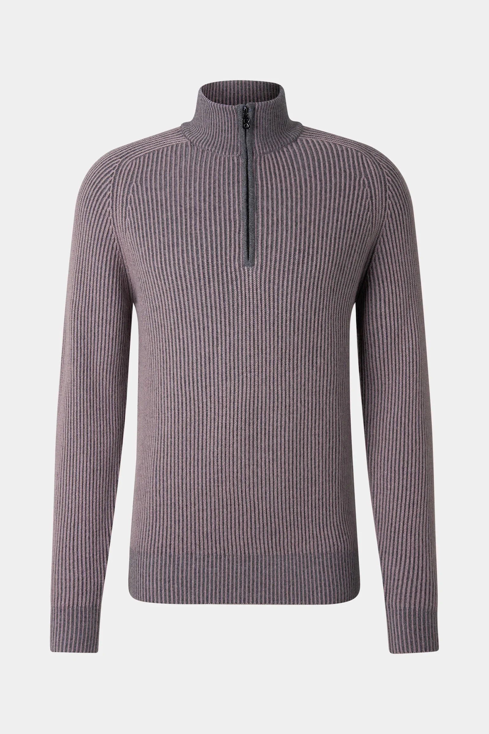 Dwayne Virgin Wool and Cashmere Turtleneck in Mauve/Gray - 1