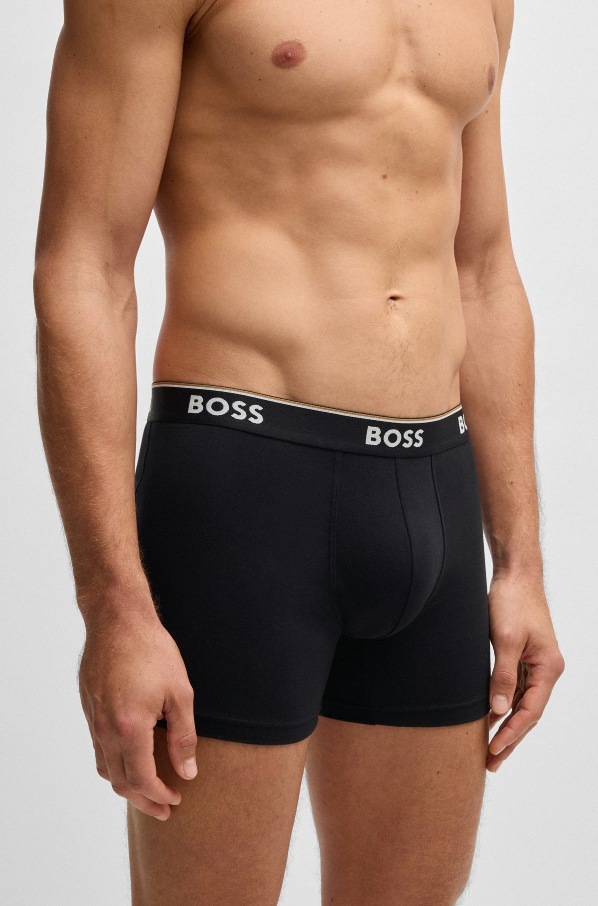 THREE-PACK OF STRETCH COTTON BOXER BRIEFS - 4