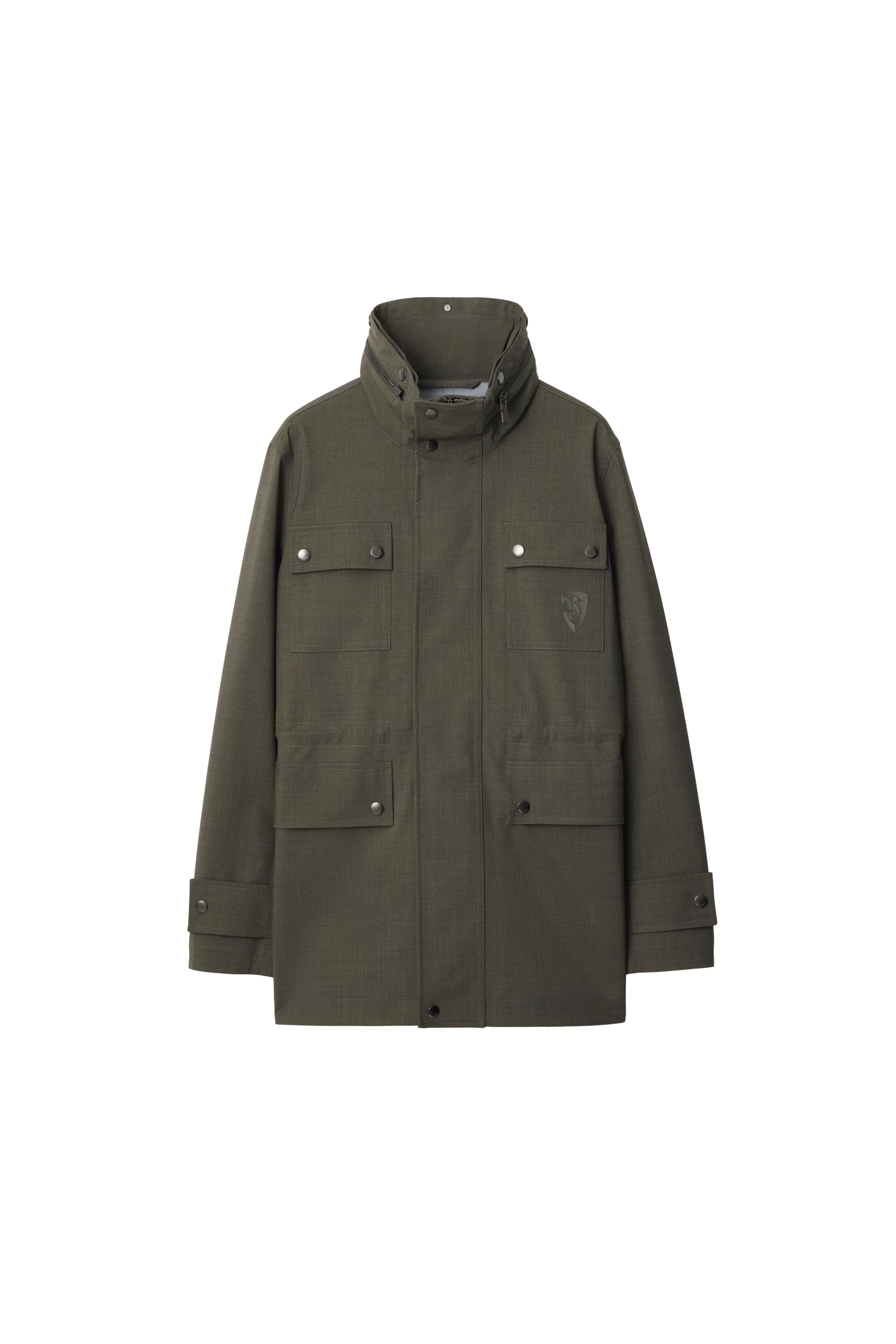 burberry Stretch Wool Field Jacket in Moss Melange at Nordstrom - 2