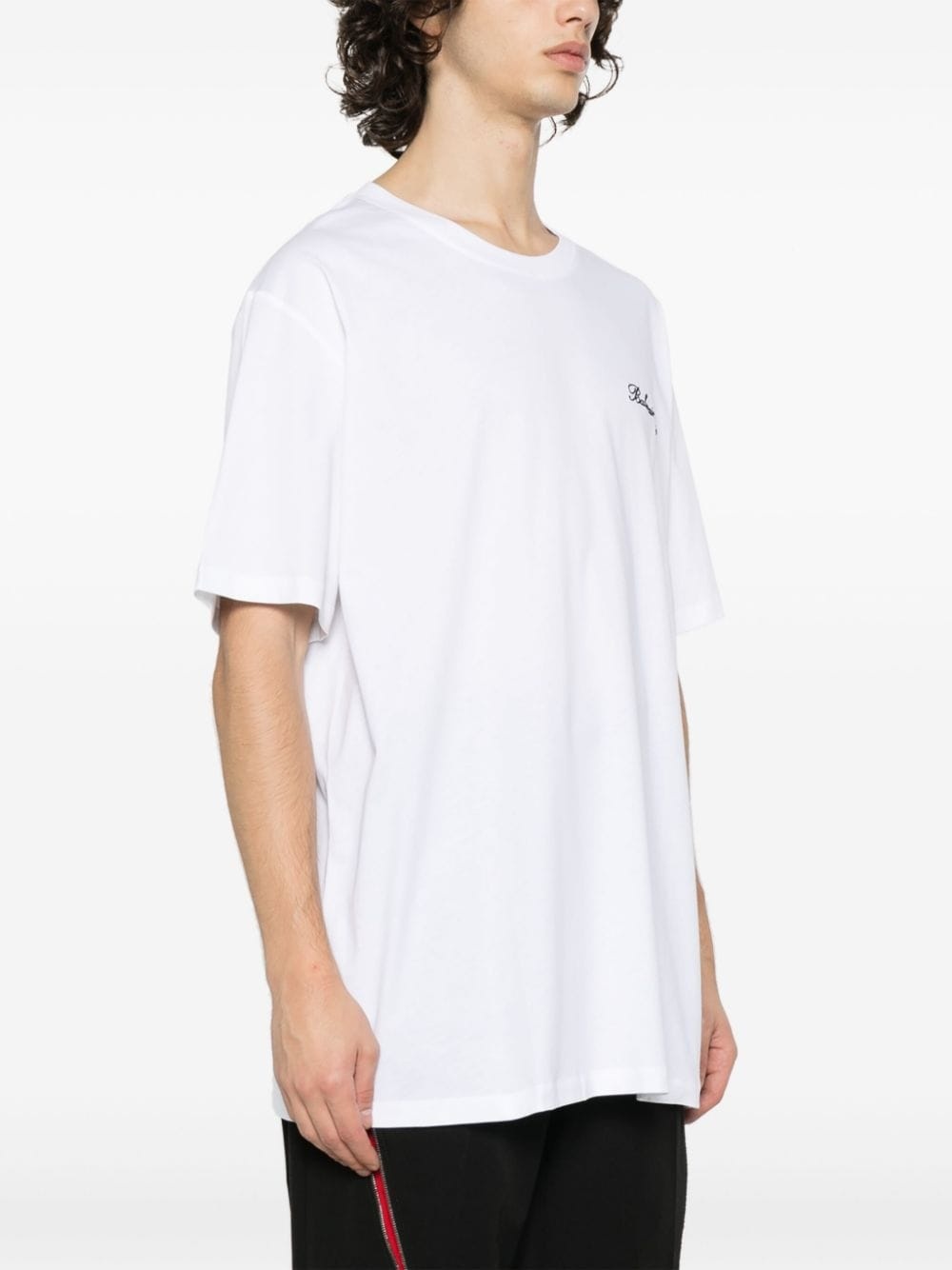 logo-embroidered cotton T-shirt - 4