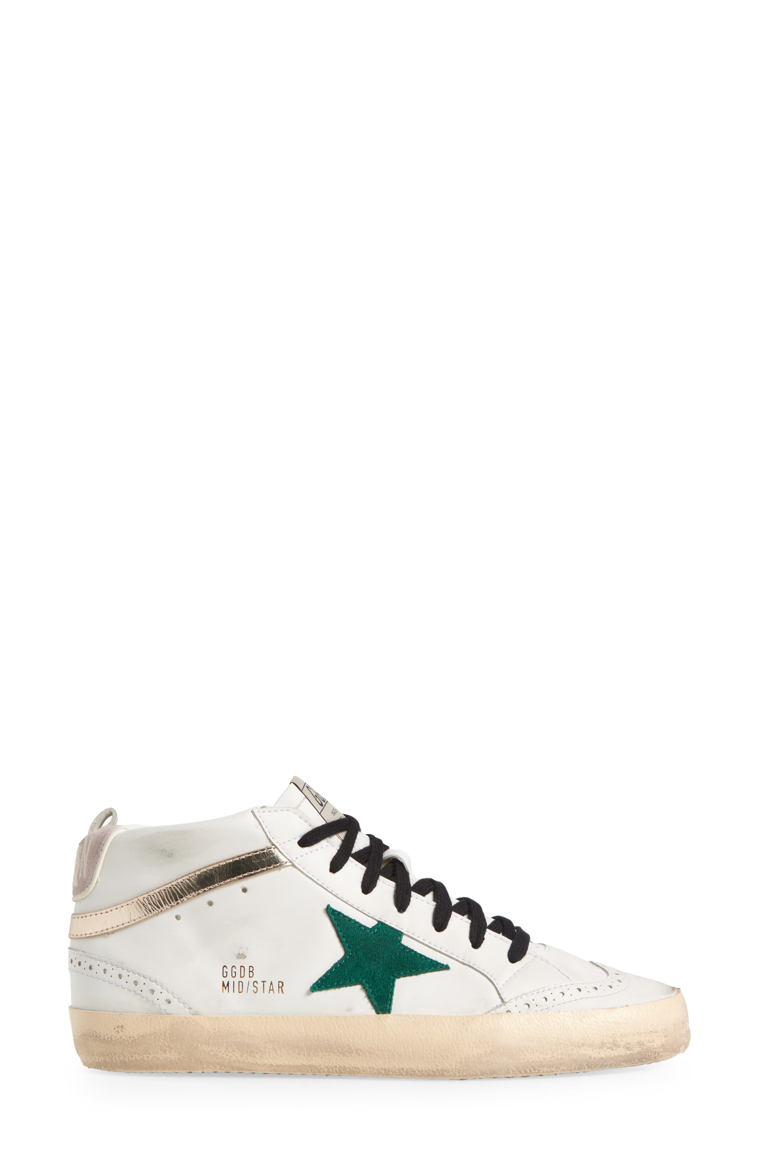 Golden Goose Midstar Bio Sneaker in White/Green/Platinum/Pink at Nordstrom - 3