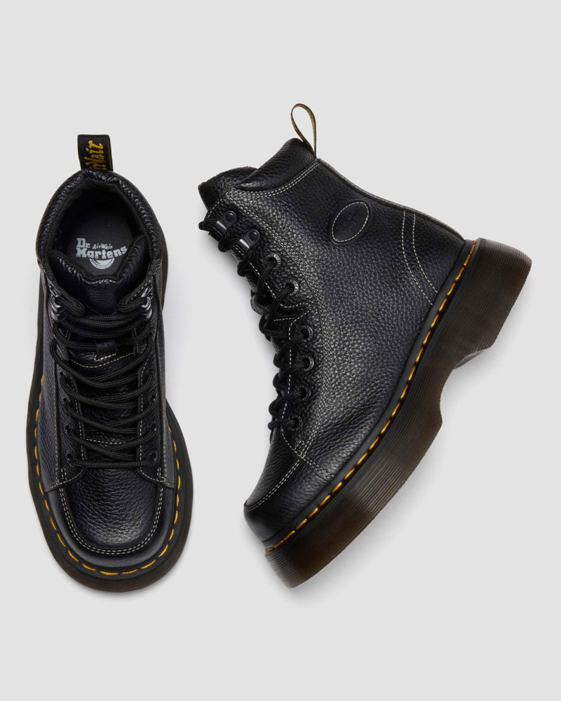 Dr. Martens BUZZ 8-EYE MILLED NAPPA LEATHER BOOTS outlook