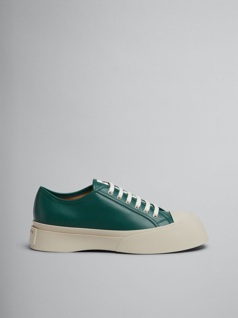 GREEN NAPPA LEATHER PABLO SNEAKER - 1