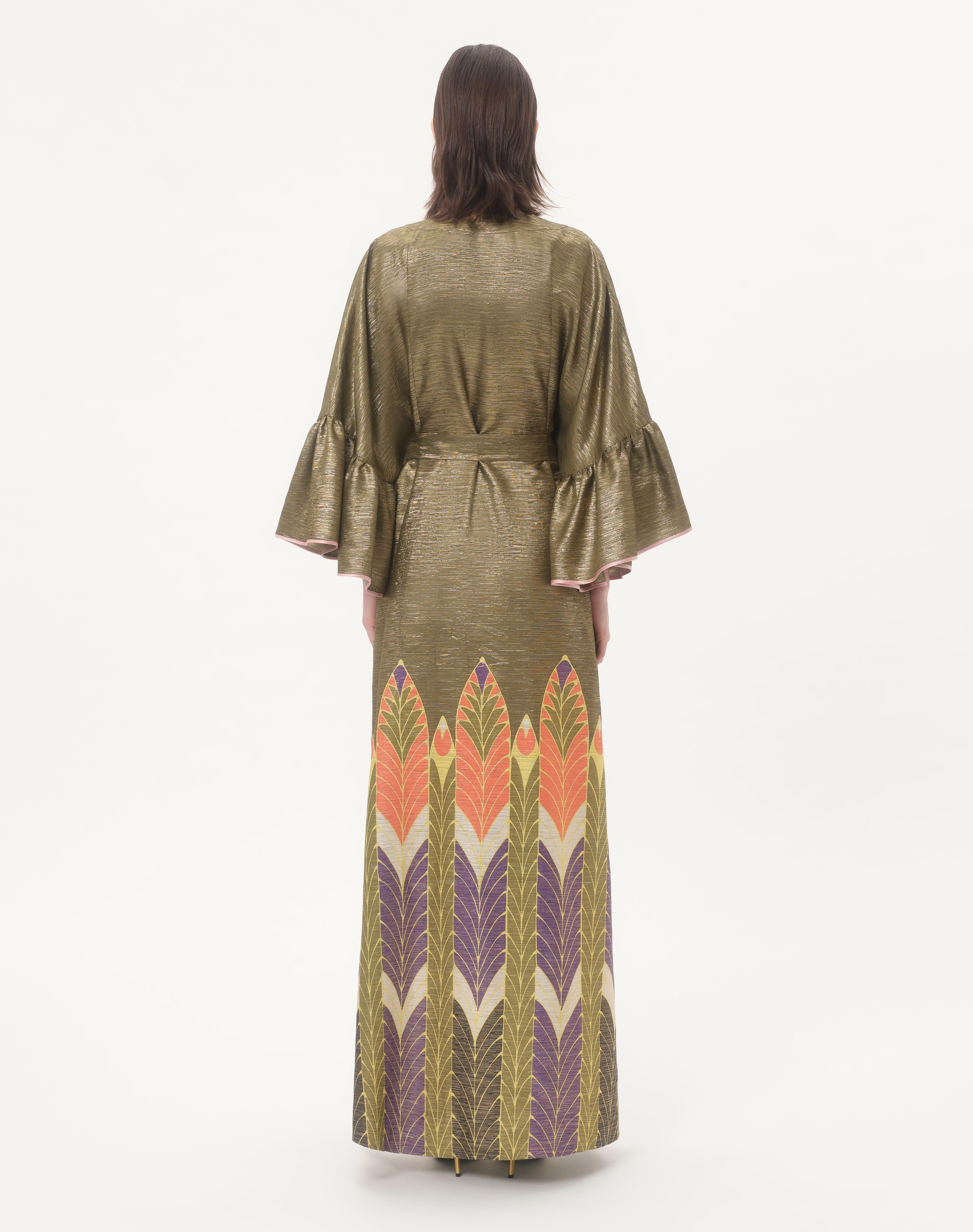 LONG LUREX DRESS WITH VOYAGE IMAGINAIRE PRINT - 6