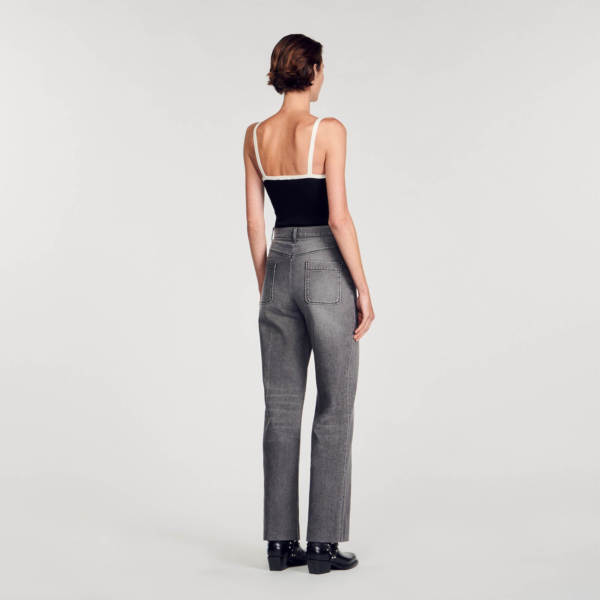 TWO-TONE KNIT BODYSUIT - 6