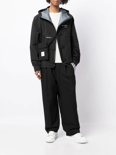 Y-3 logo-patch hooded sport jacket outlook