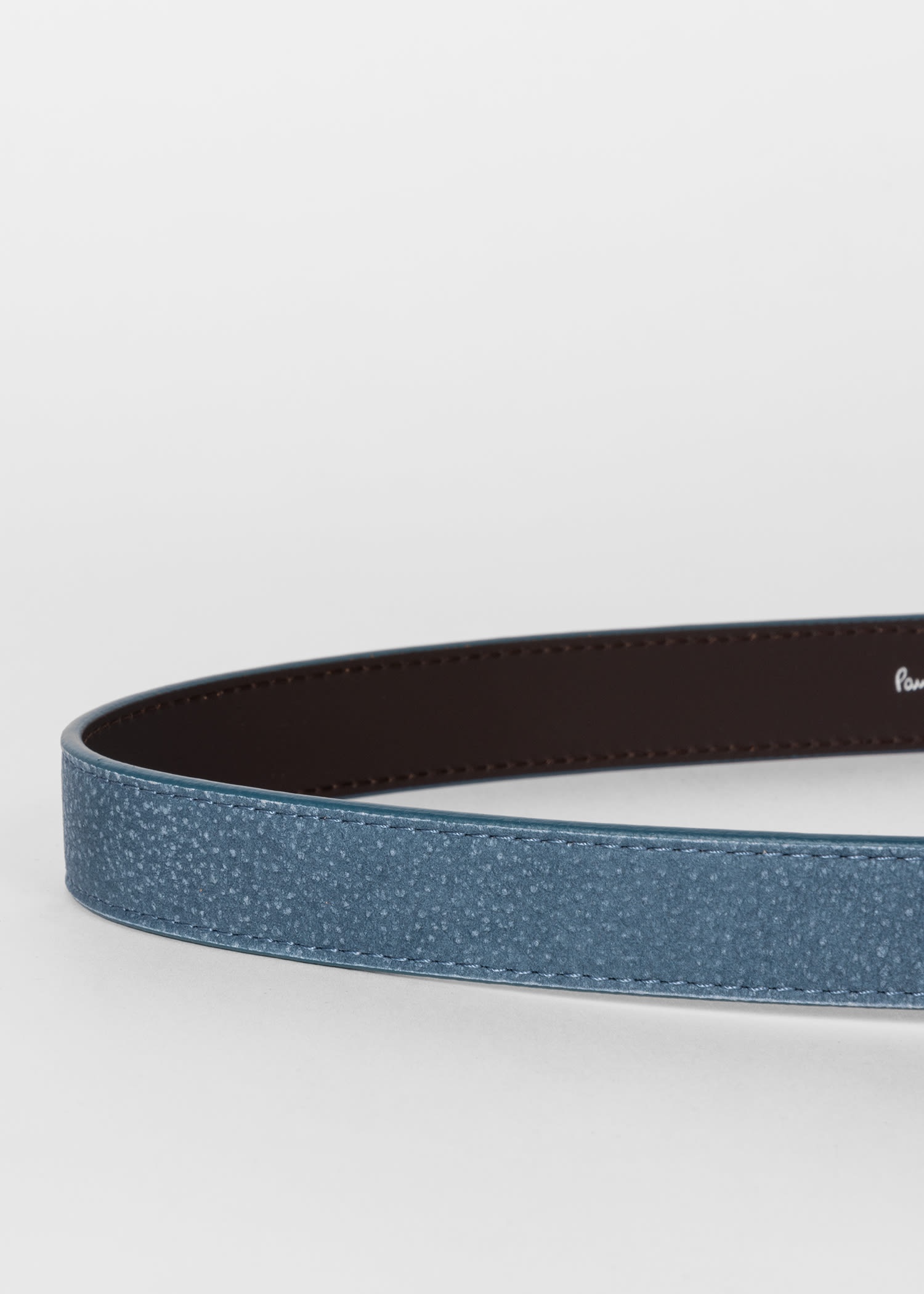 Grained Nubuck Leather Belt - 3