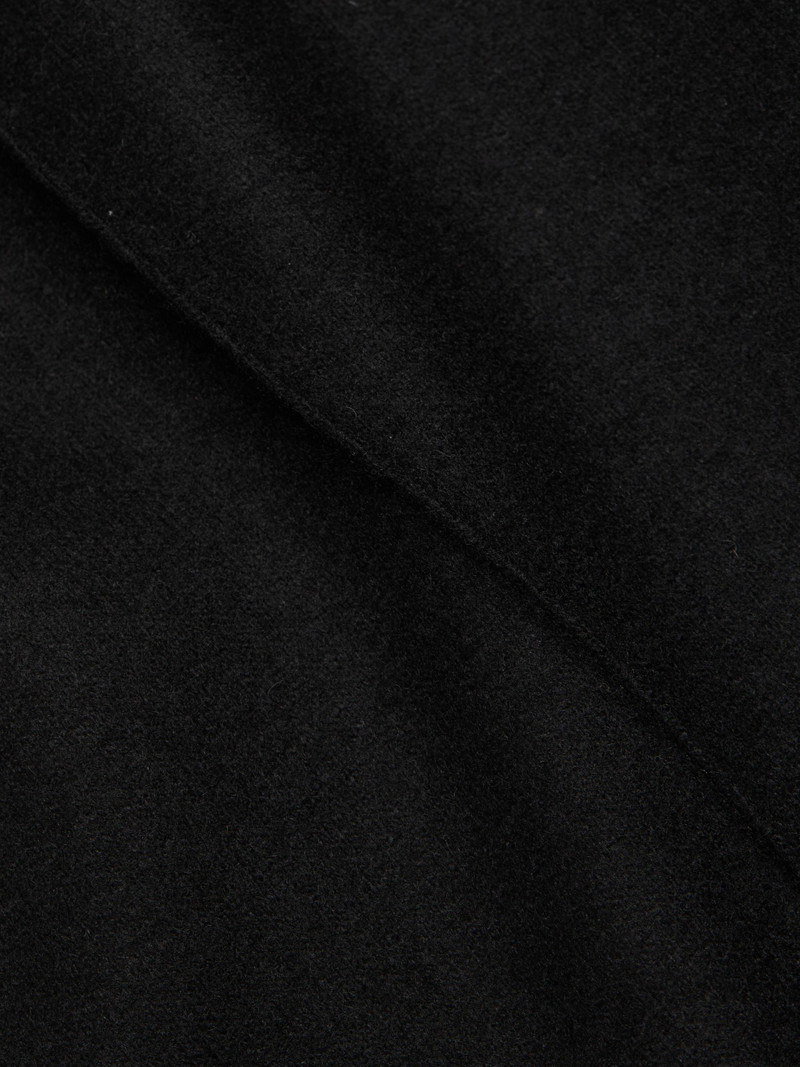 Women's Wool-Blend Satin-Trimmed Wide-Leg Pants - Black 7