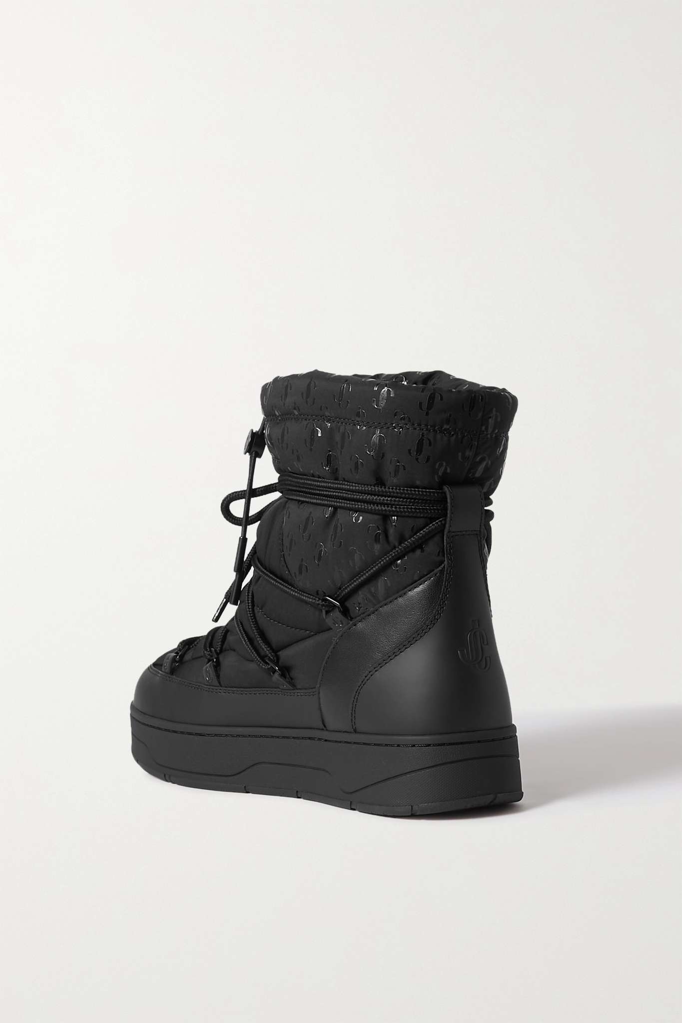 Wanaka logo-print shell and leather snow boots - 3