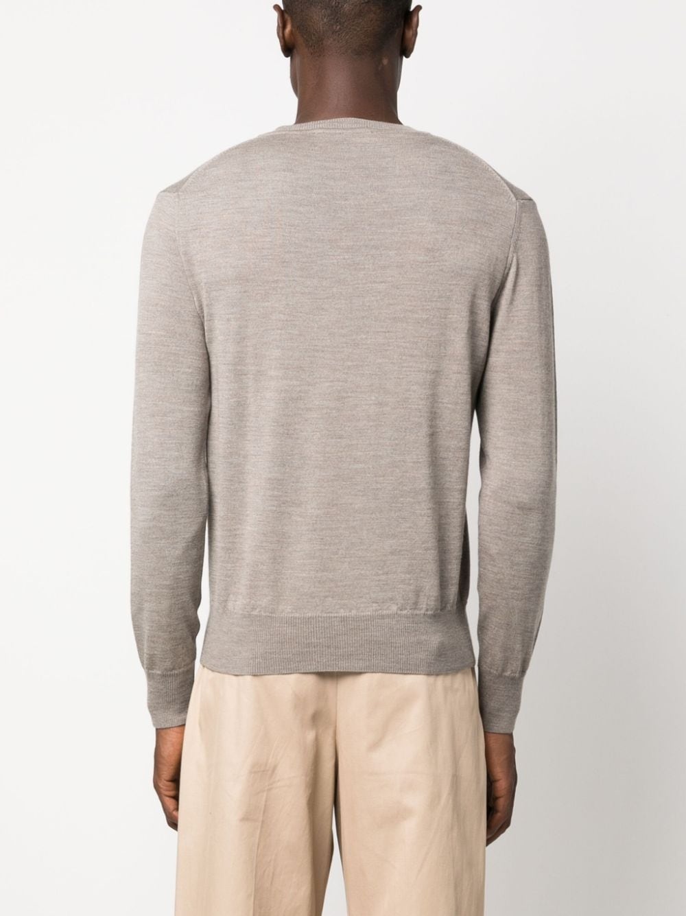 Orb-embroidered virgin-wool jumper - 4