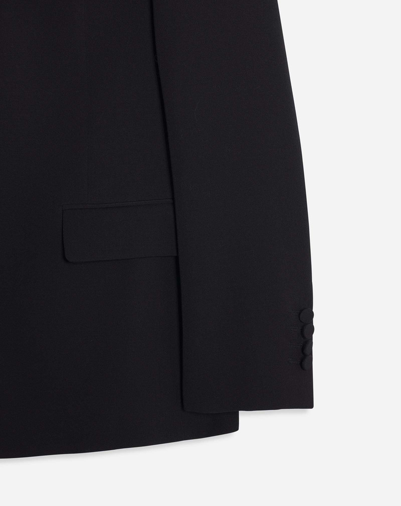 SINGLE-BREASTED FLAP POCKETS JACKET WITH SATIN LAPELS 4