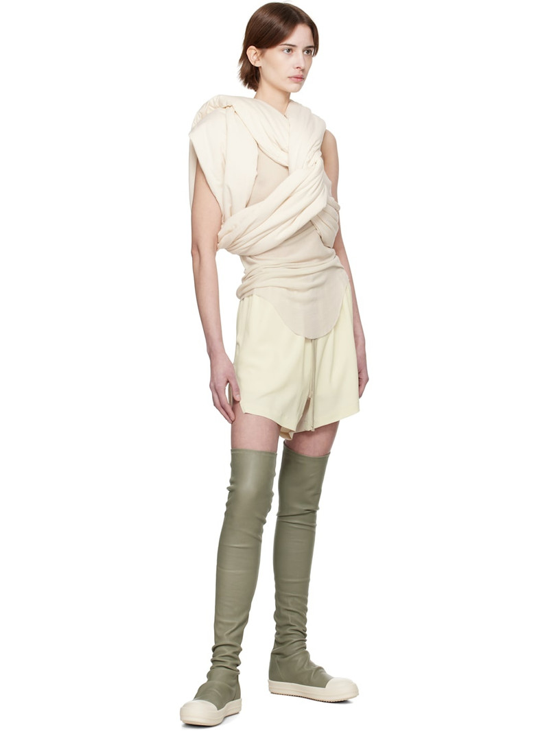 Rick Owens Green Hollywood Knee High Stocking Sneaks Tall Boots outlook