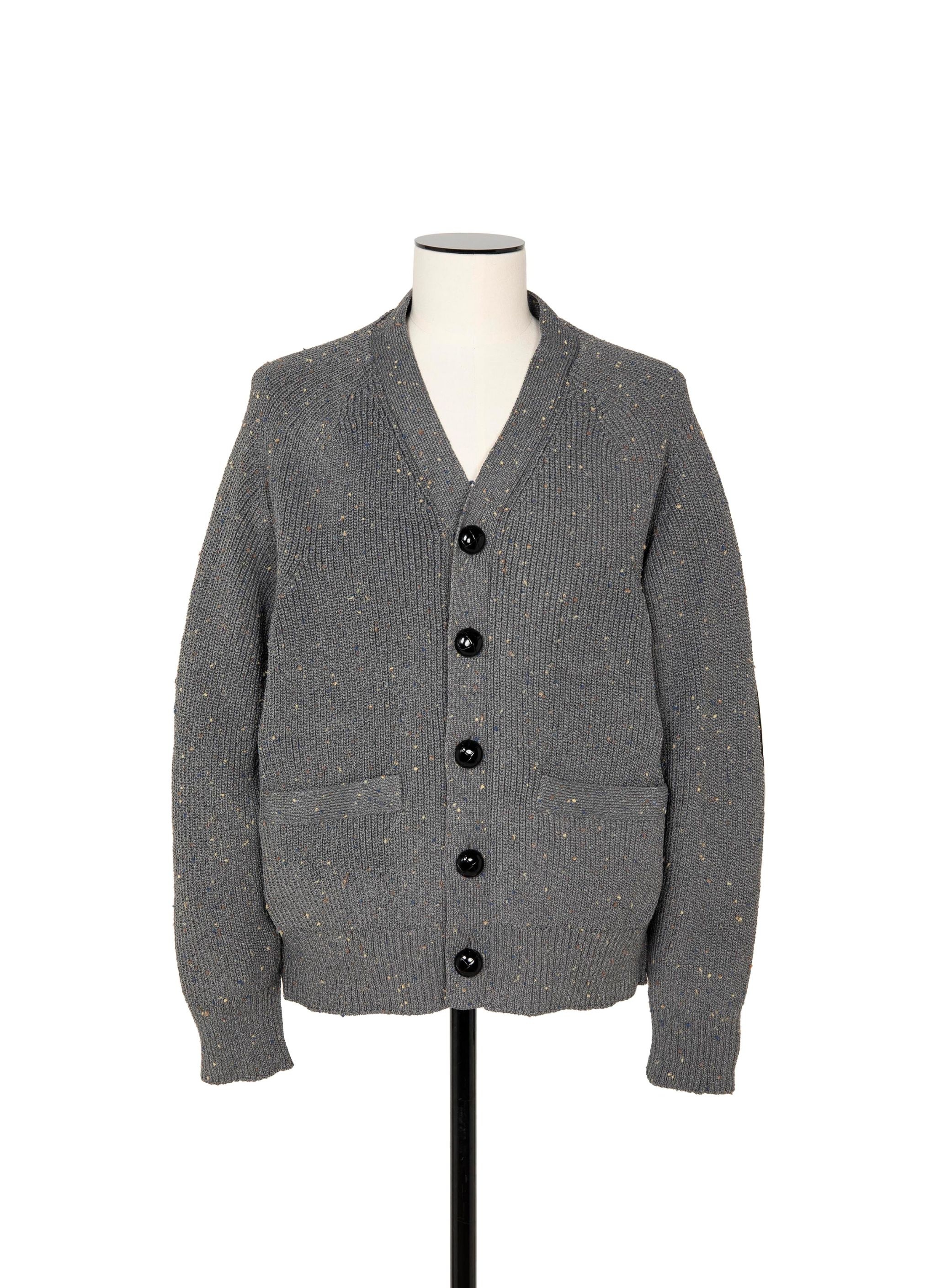Nep Yarn Knit Cardigan - 1