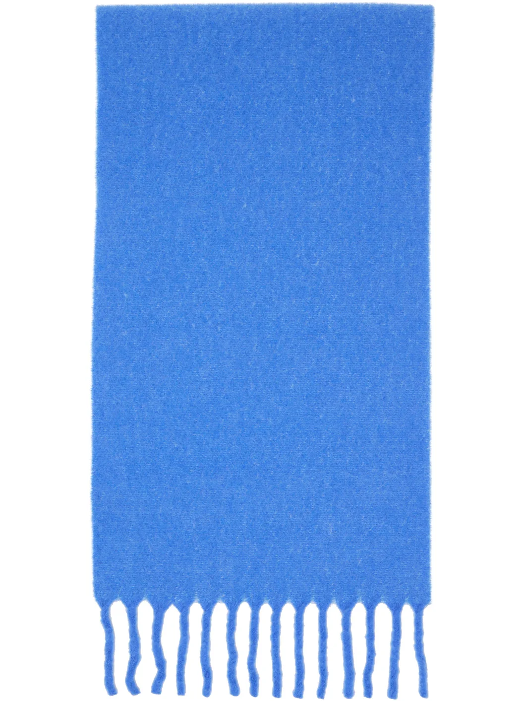 Blue Fluffy Label Scarf - 1