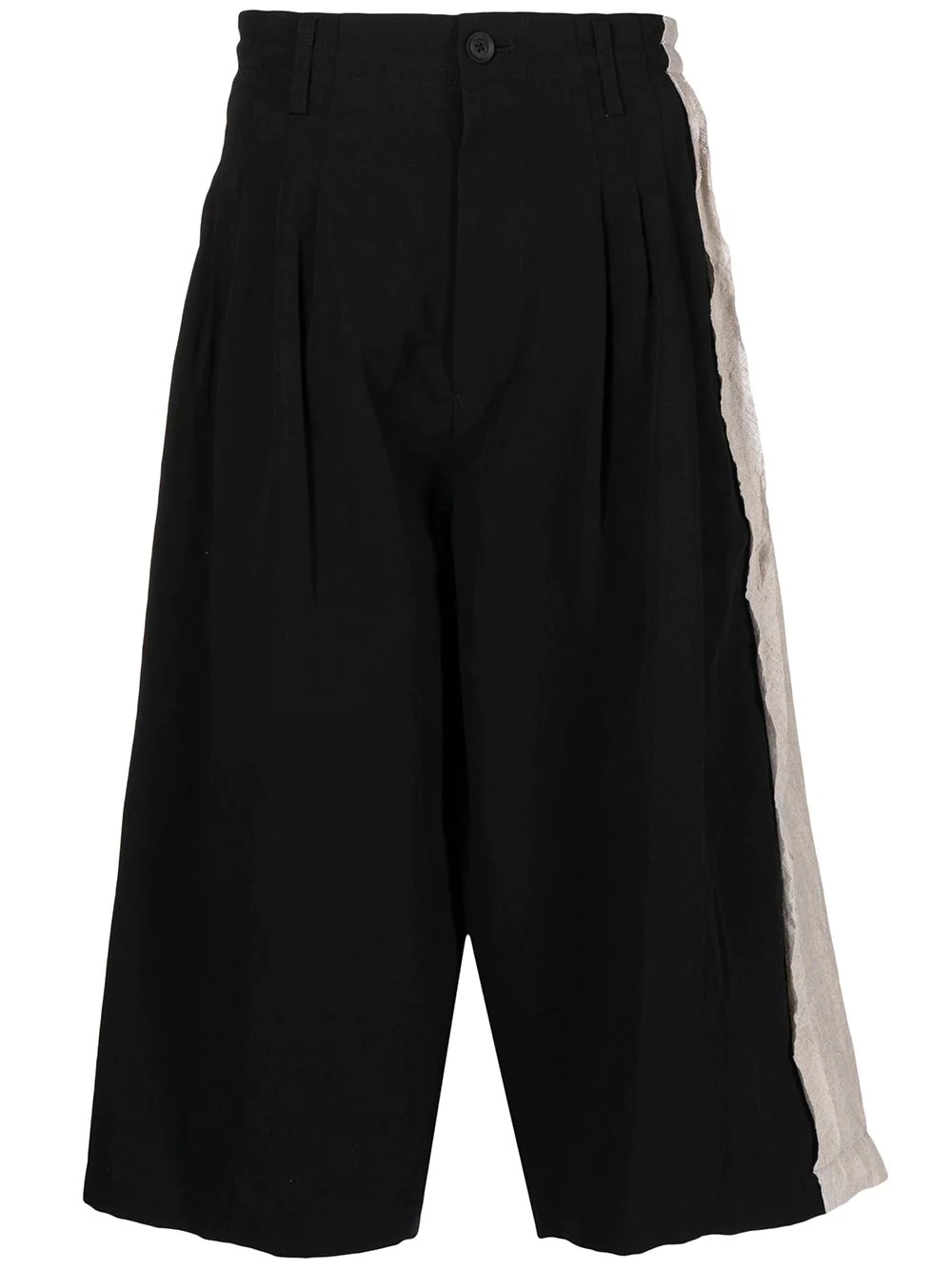 cropped contrast-panel tailored trousers - 1