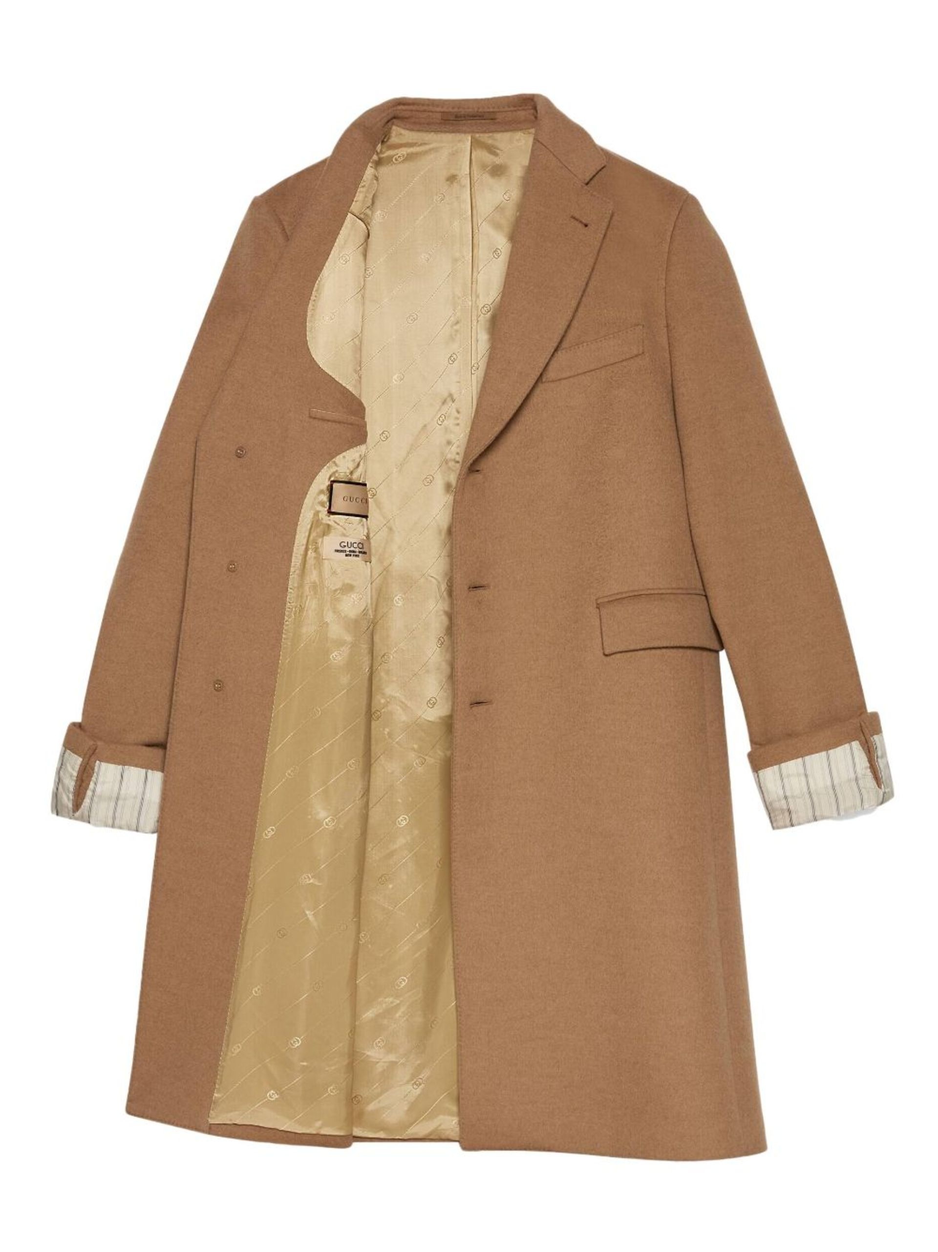 Brown Single-Breasted Coat - 7