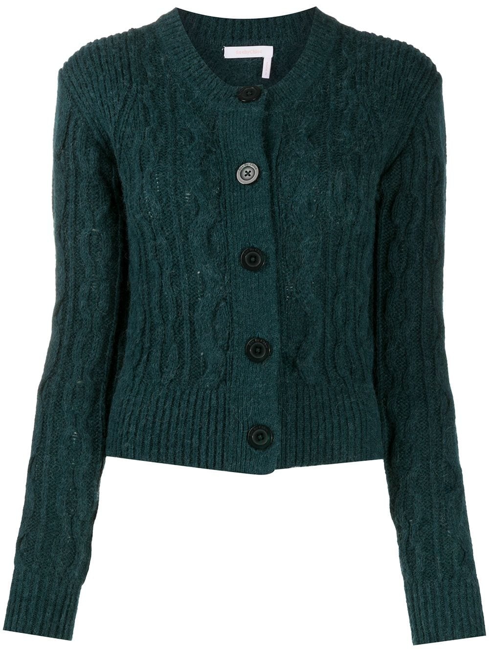 cable-knit cardigan - 1