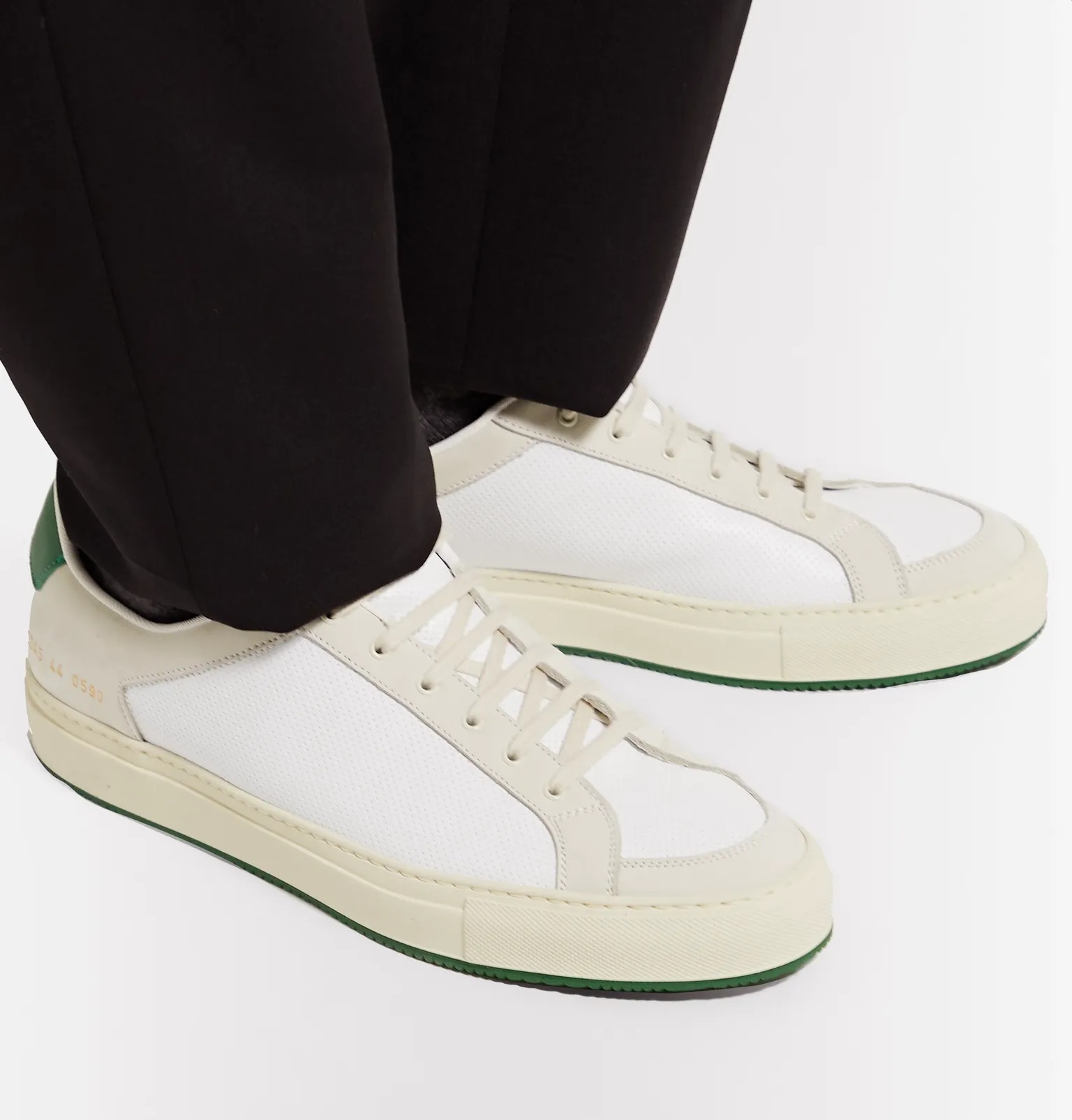 Retro '70s Perforated Leather and Nubuck Sneakers - 5