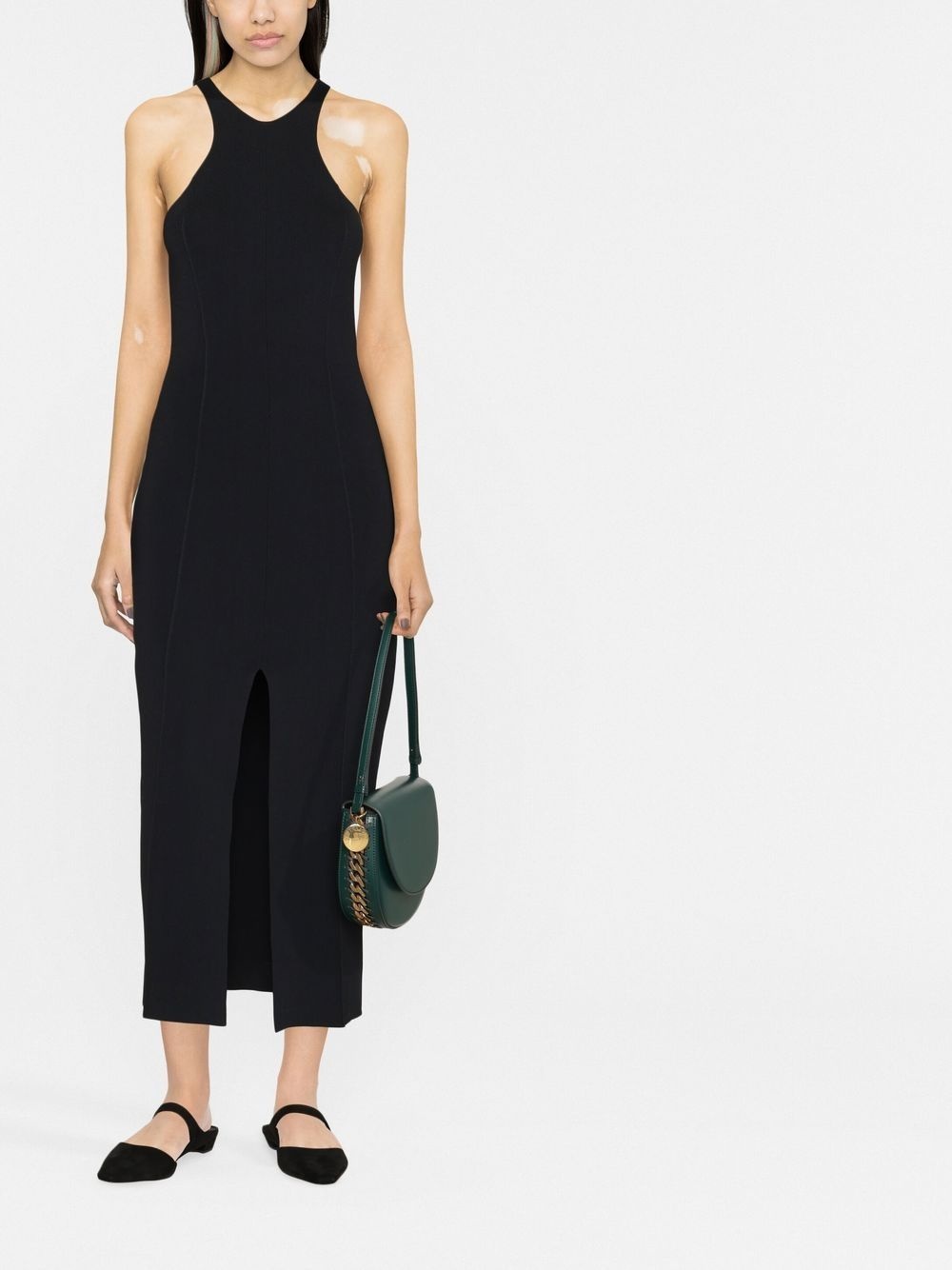 sleeveless fitted midi dress - 2