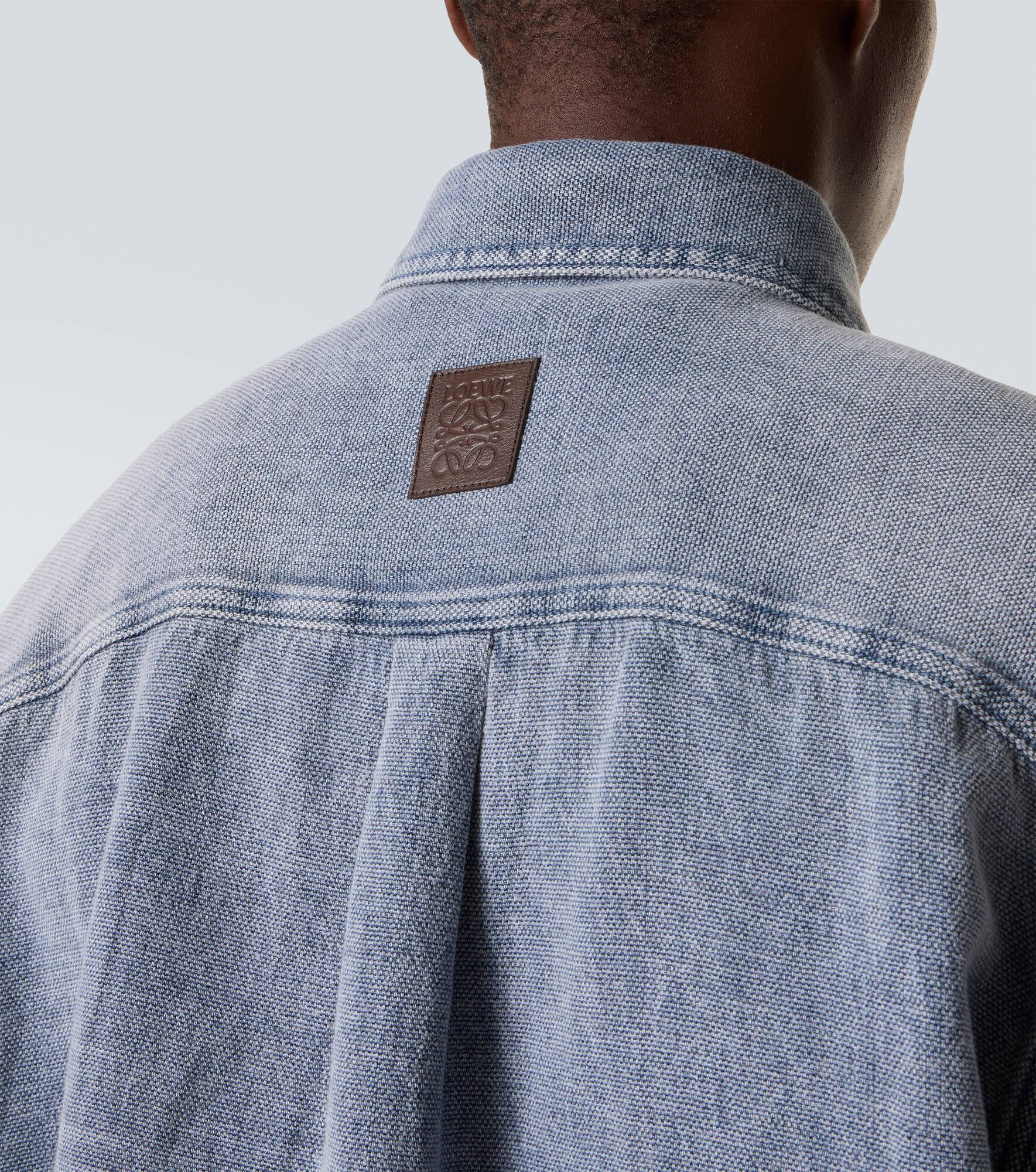 Cotton and linen canvas shirt - 6